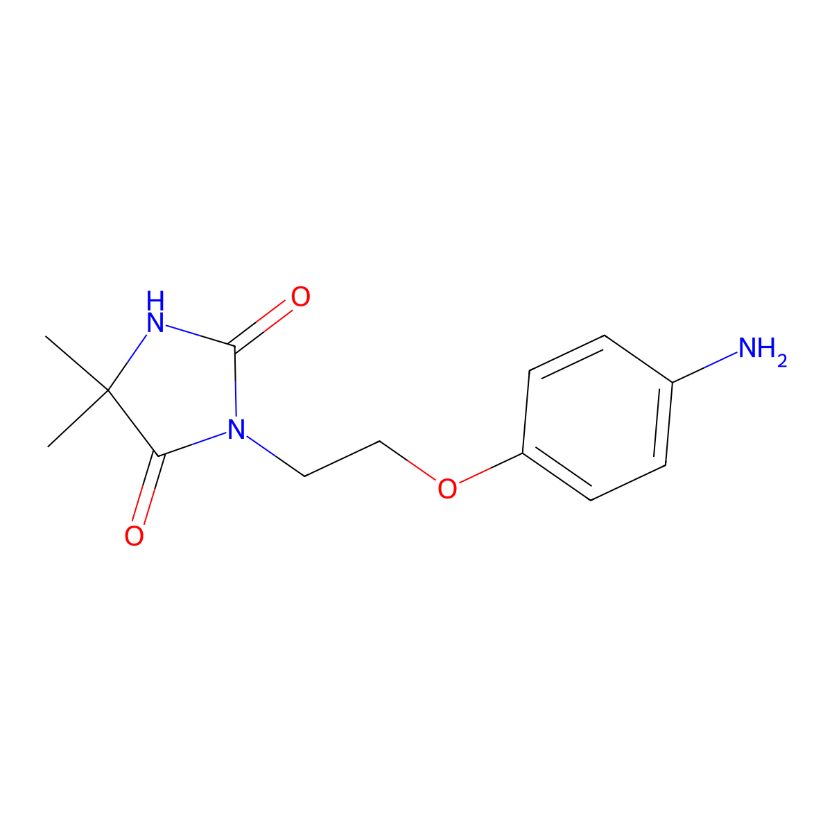 3-[2-(4-Aminophenoxy)ethyl]-5,5-dimethylimidazolidine-2,4-dione molecular structure, CAS 1099601-11-2