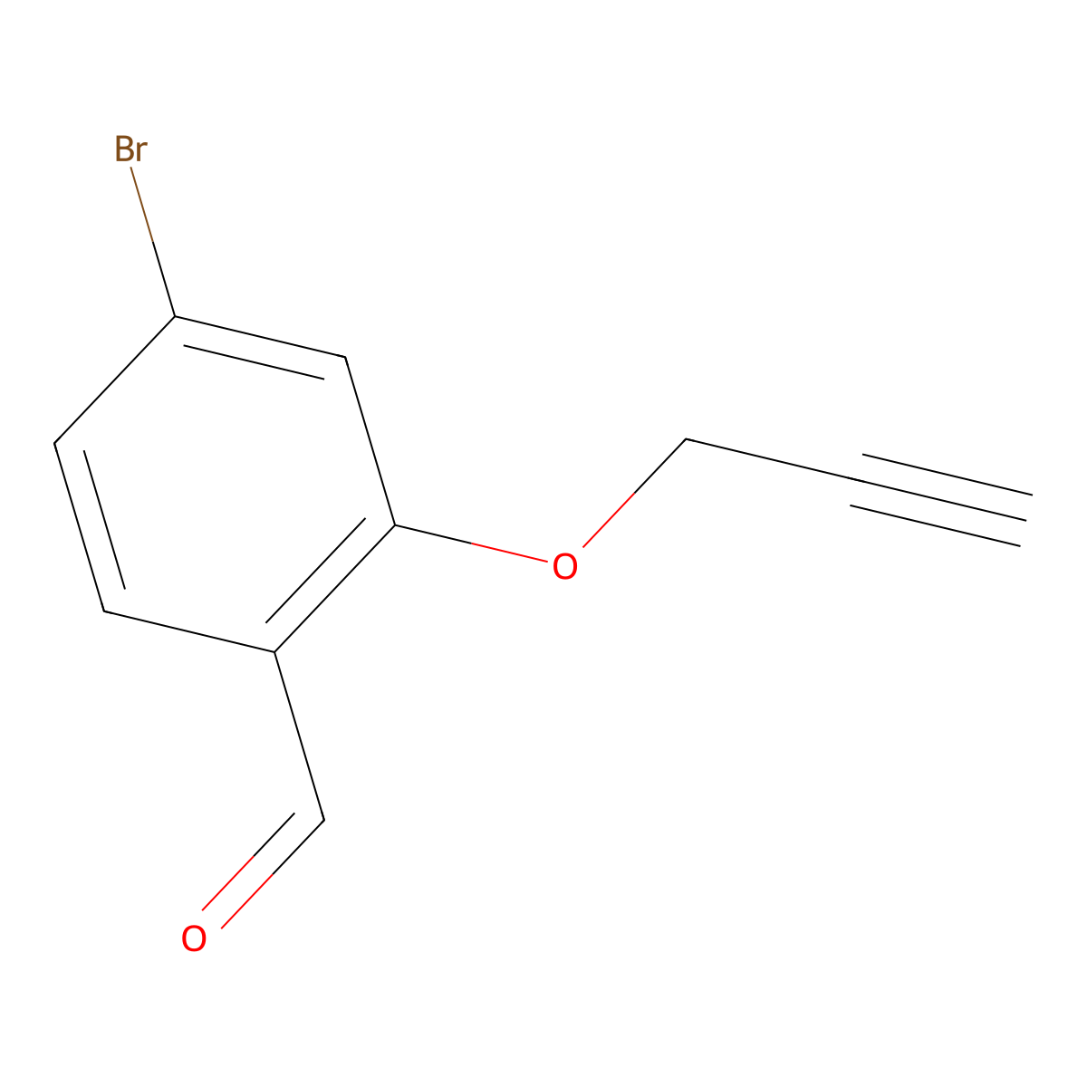 4-Bromo-2-prop-2-ynyloxy-benzaldehyde molecular structure, CAS 1099609-05-8