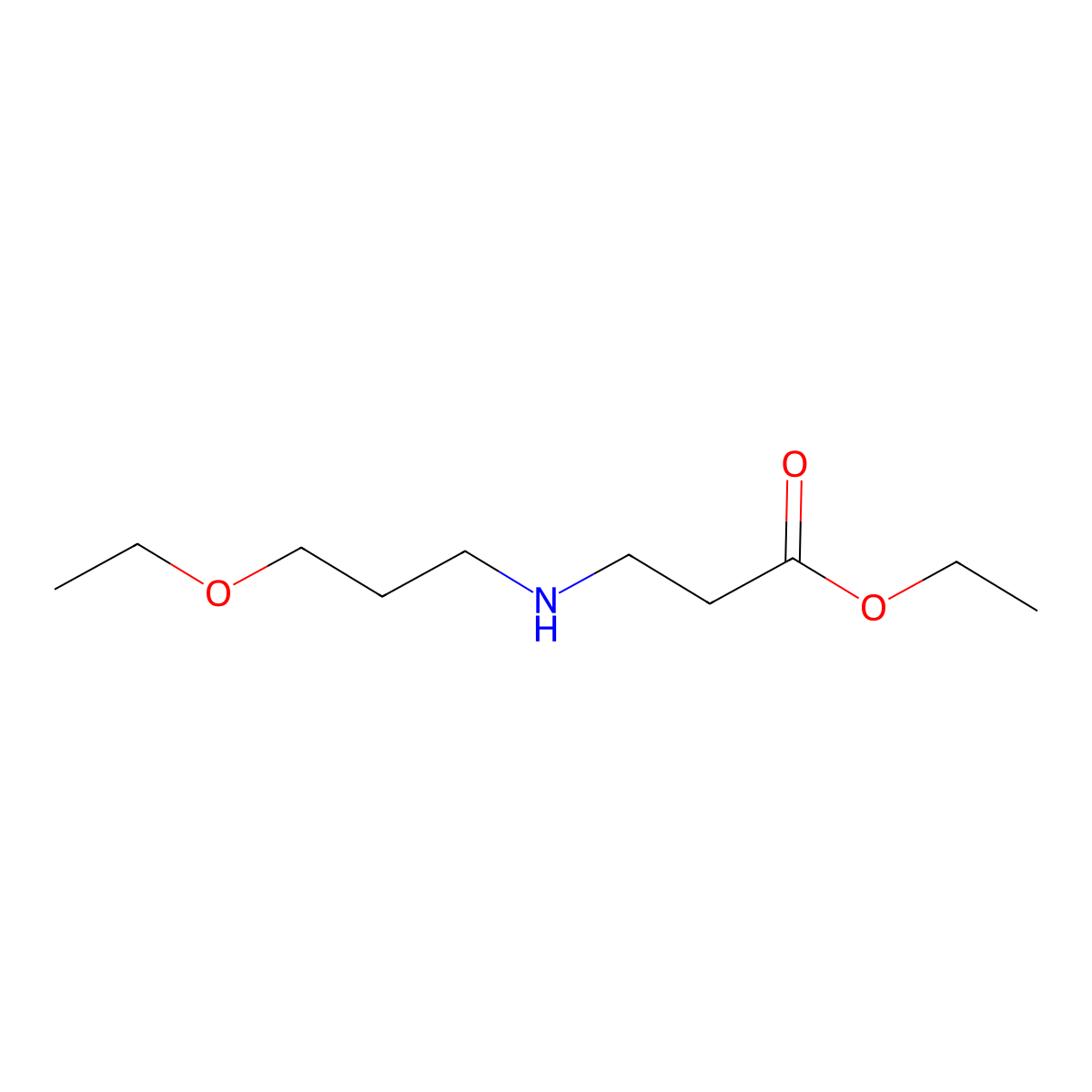 Ethyl 3-[(3-ethoxypropyl)amino]propanoate molecular structure, CAS 1099610-26-0