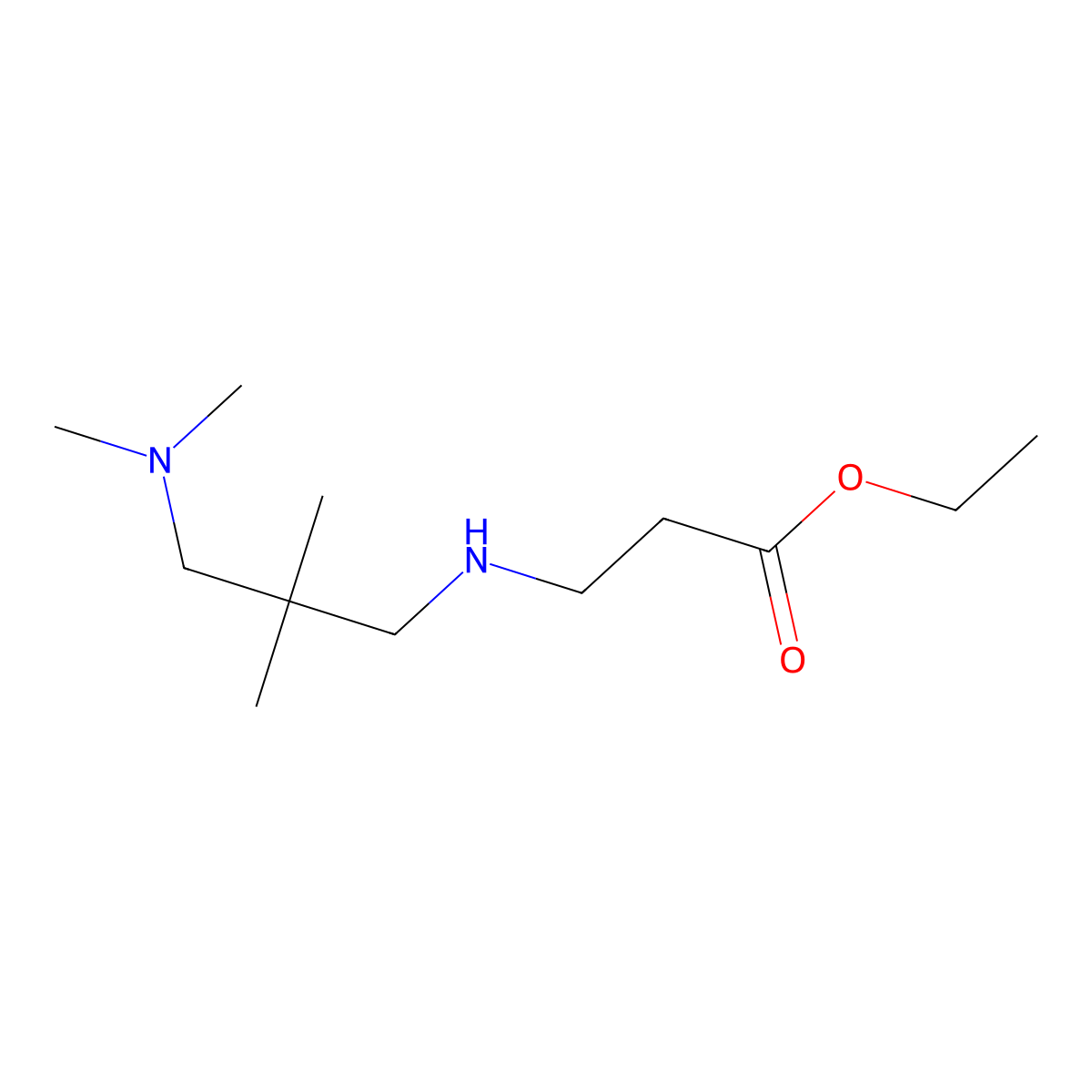 Ethyl 3-{[3-(dimethylamino)-2,2-dimethylpropyl]amino}propanoate molecular structure, CAS 1099610-32-8