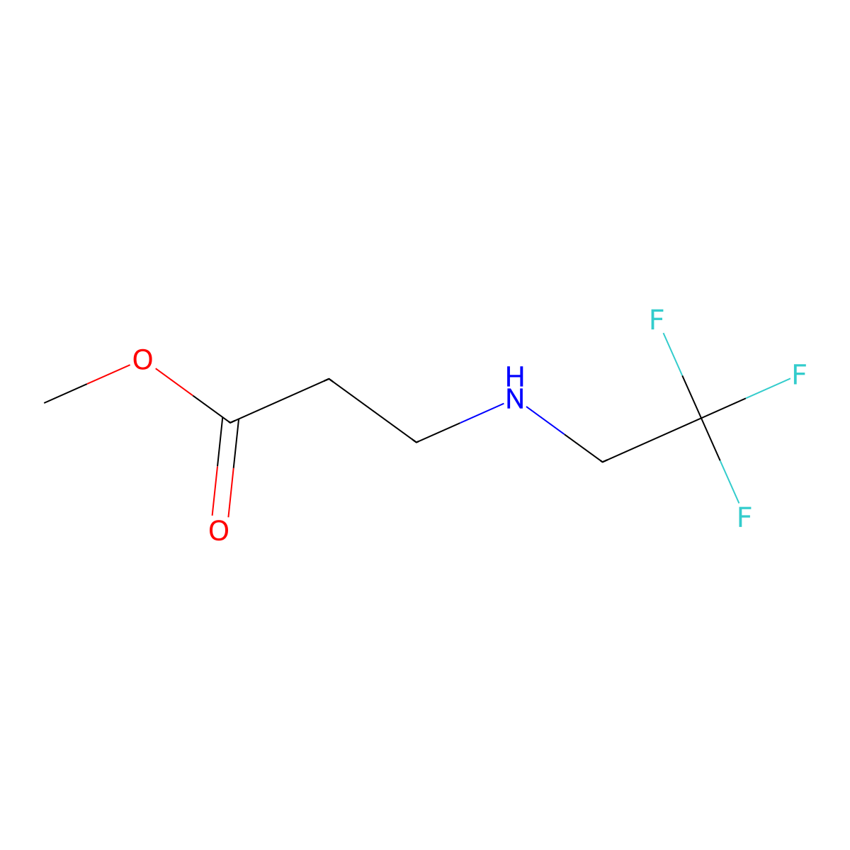 Methyl 3-[(2,2,2-trifluoroethyl)amino]propanoate molecular structure, CAS 1099610-40-8