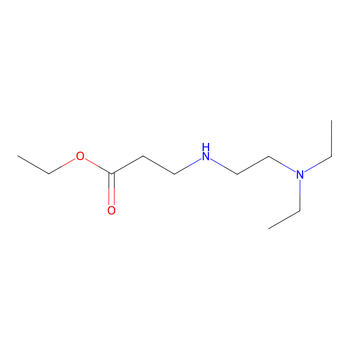 Ethyl 3-{[2-(diethylamino)ethyl]amino}propanoate molecular structure, CAS 1099610-57-7