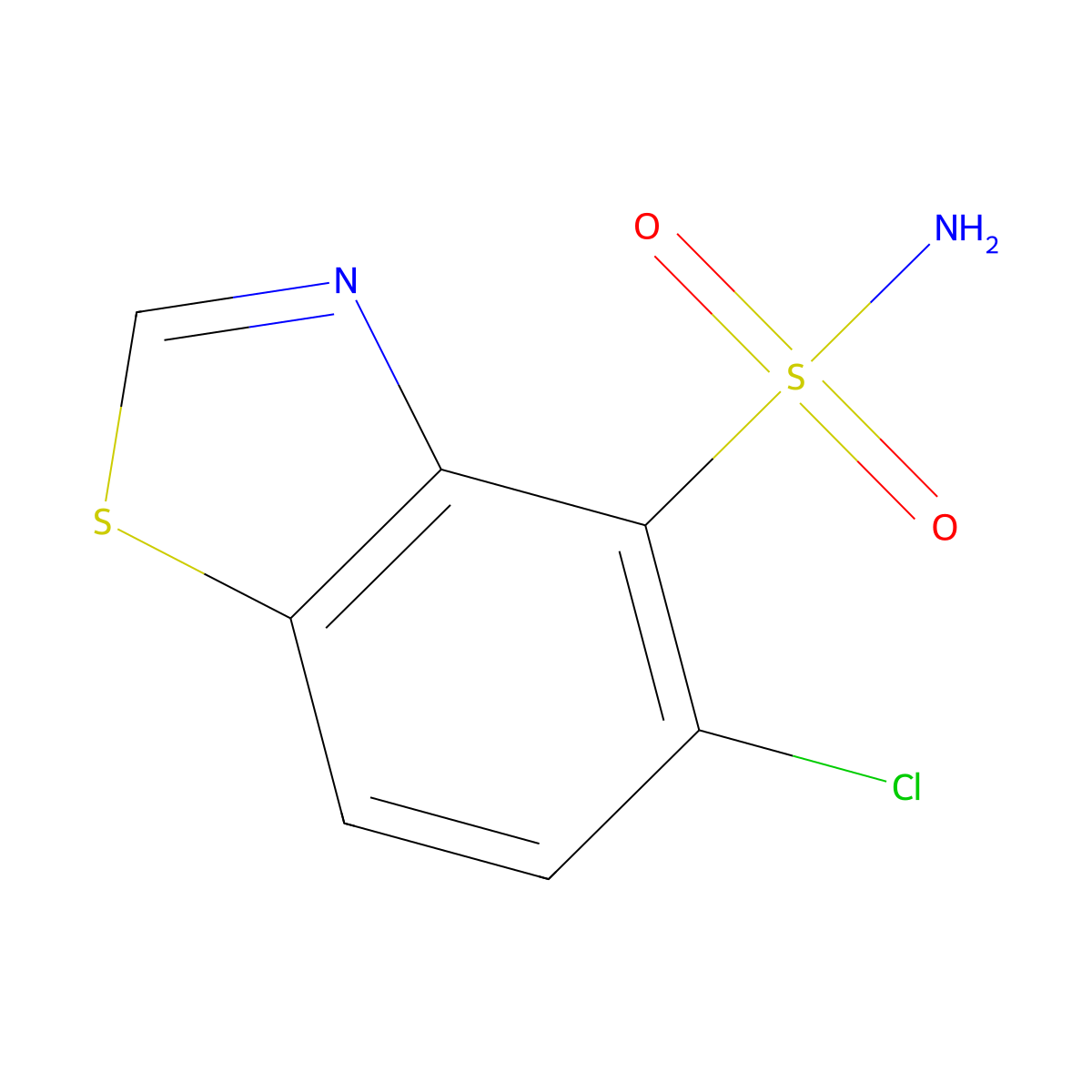 5-Chloro-1,3-benzothiazole-4-sulfonamide molecular structure, CAS 1099610-79-3