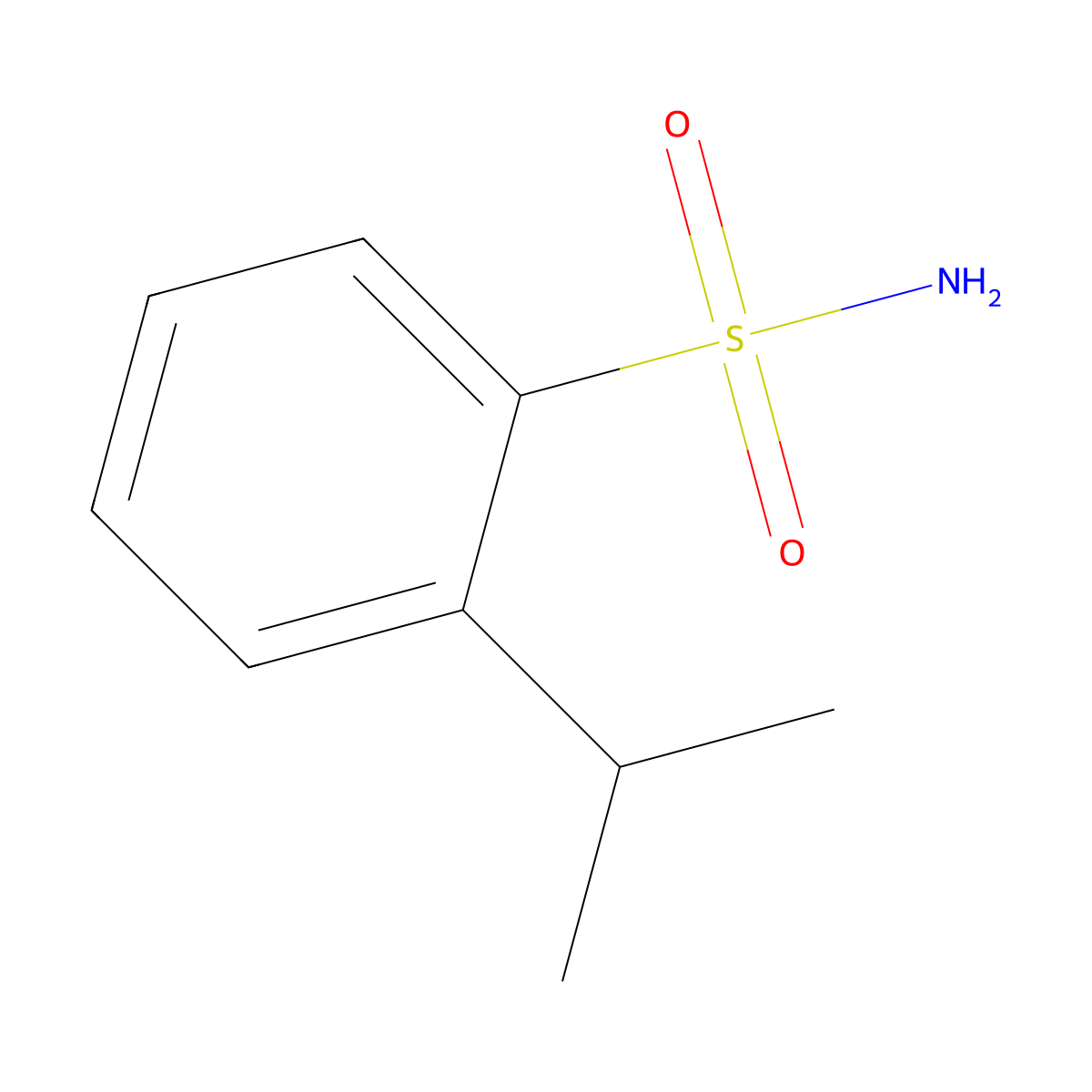 2-(Propan-2-yl)benzene-1-sulfonamide molecular structure, CAS 1099610-80-6