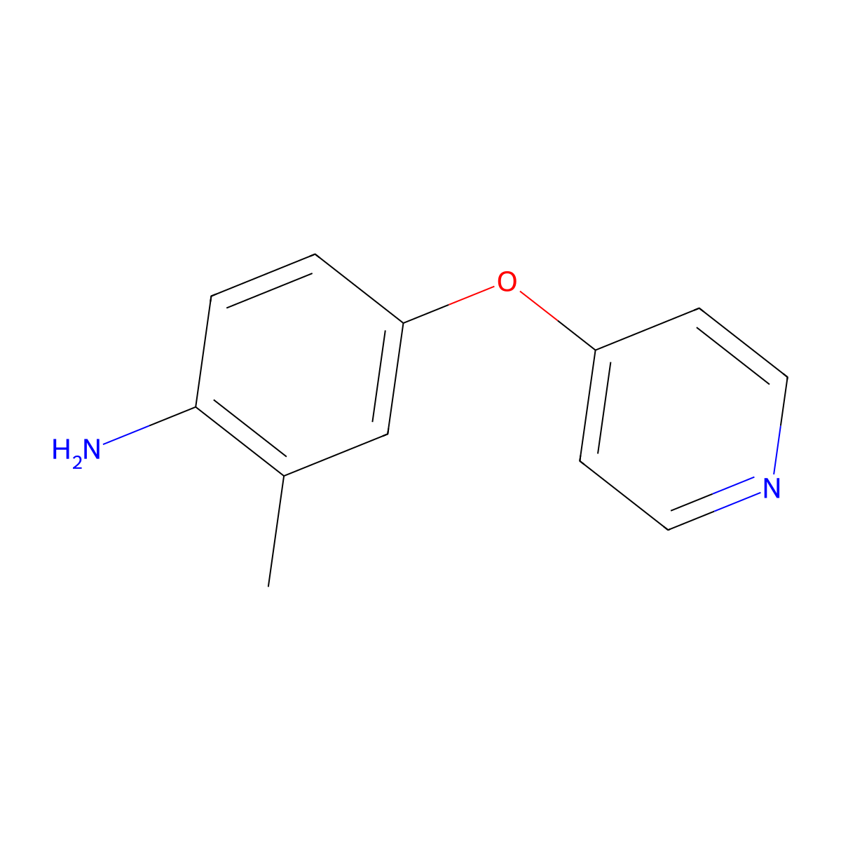 2-Methyl-4-(pyridin-4-yloxy)aniline molecular structure, CAS 1099611-74-1
