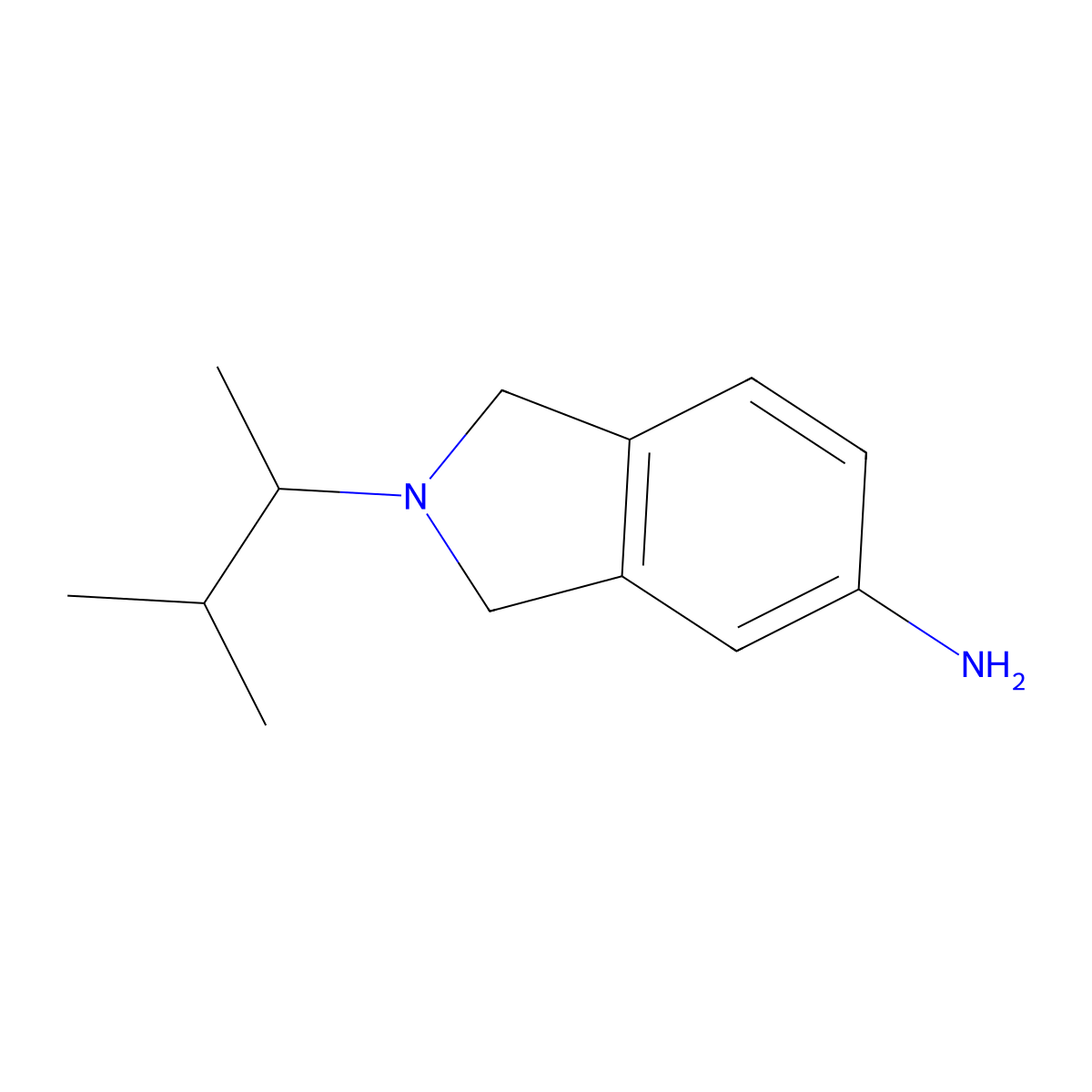 2-(3-methylbutan-2-yl)-2,3-dihydro-1H-isoindol-5-amine molecular structure, CAS 1099612-87-9