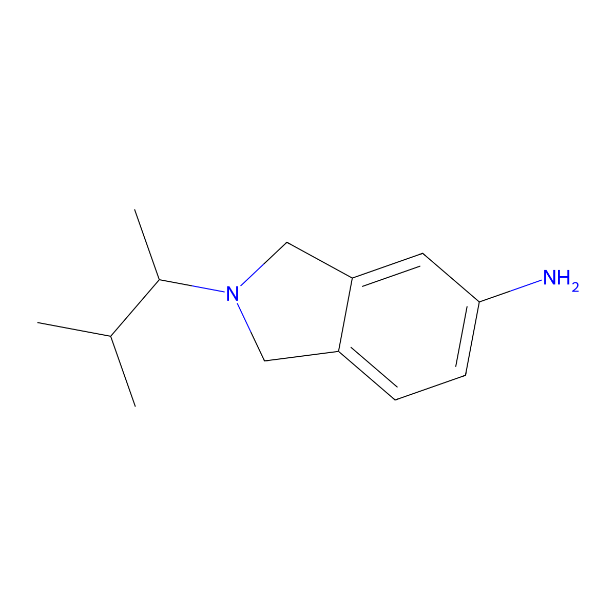 2-(3-methylbutan-2-yl)-2,3-dihydro-1H-isoindol-5-amine molecular structure, CAS 1099612-87-9