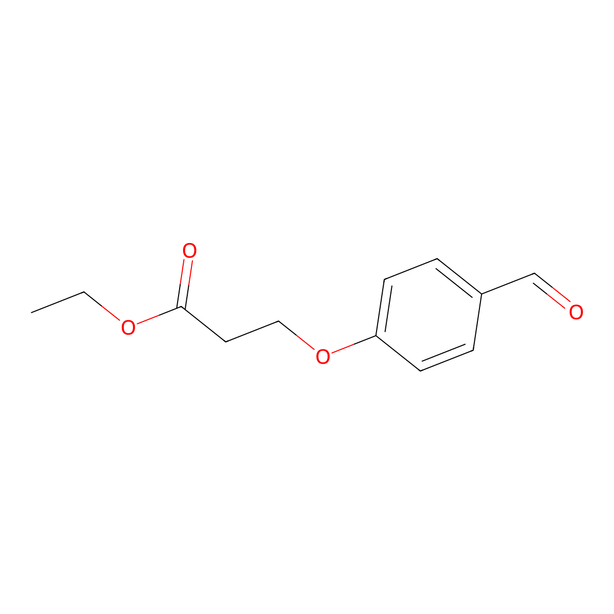 Ethyl 3-(4-formylphenoxy)propanoate molecular structure, CAS 1099614-15-9