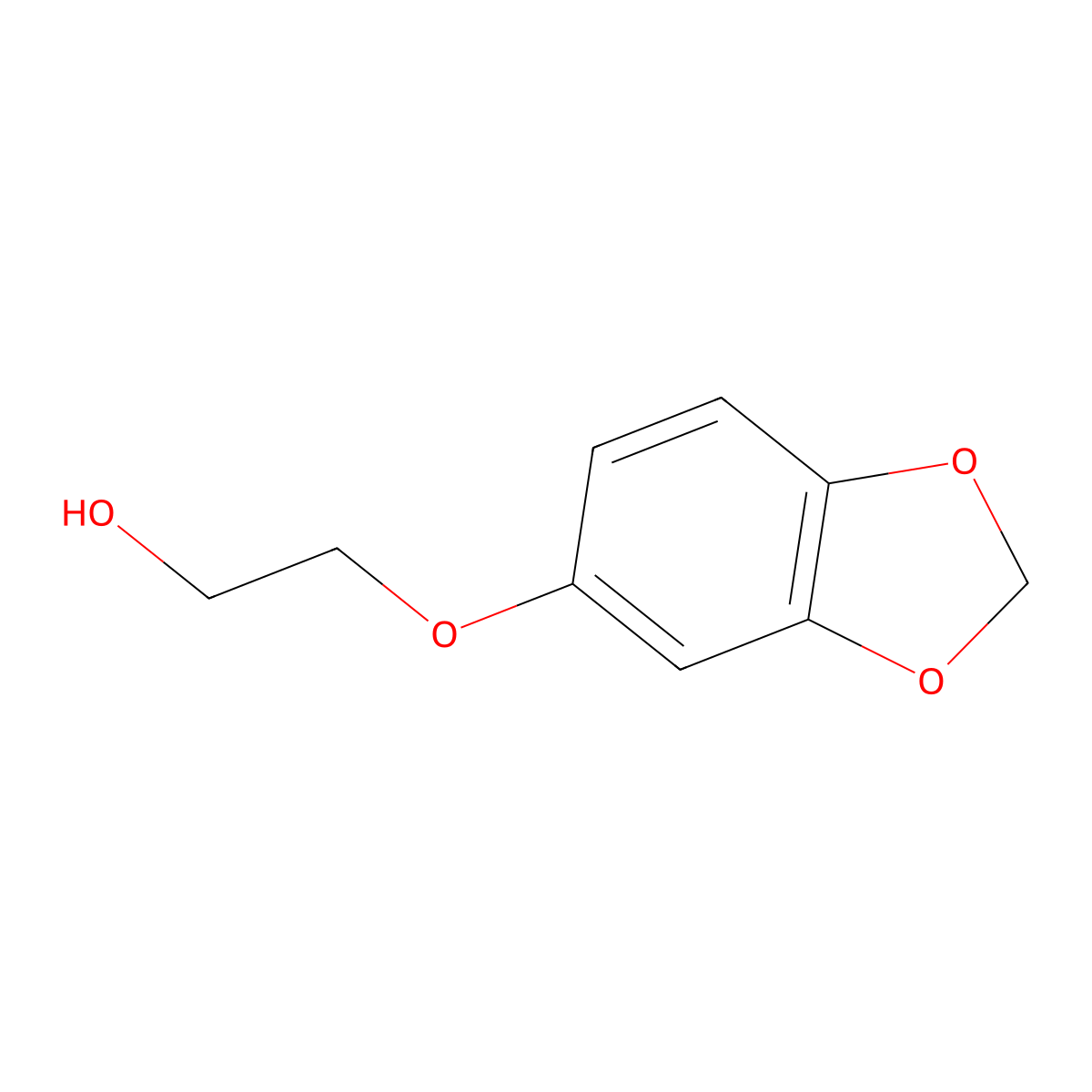 2-(Benzo[d][1,3]dioxol-5-yloxy)ethanol molecular structure, CAS 109962-82-5