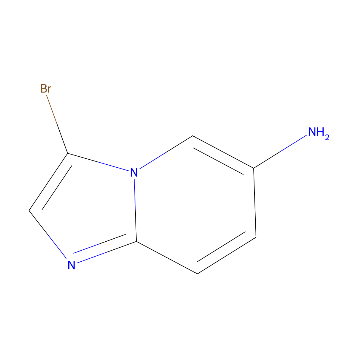 3-Bromoimidazo[1,2-a]pyridin-6-amine molecular structure, CAS 1099621-14-3
