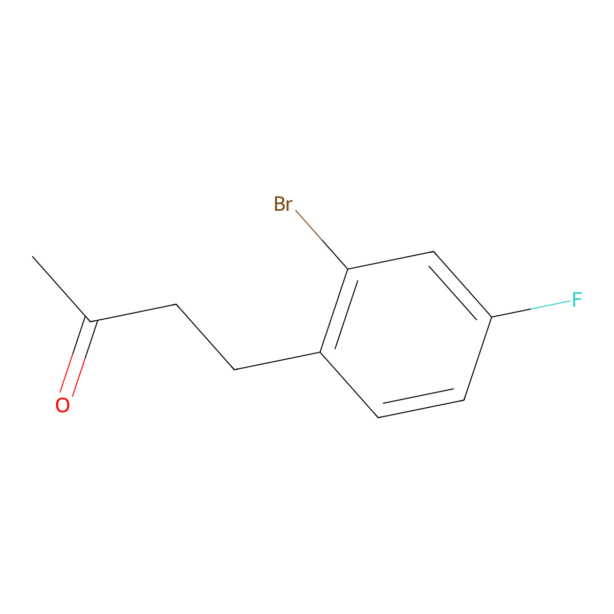 4-(2-Bromo-4-fluorophenyl)butan-2-one molecular structure, CAS 1099621-25-6