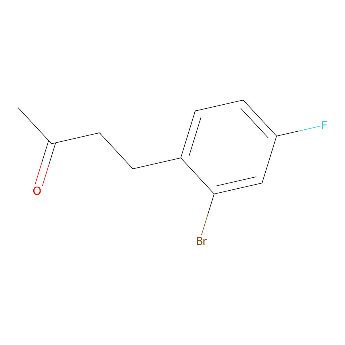 4-(2-Bromo-4-fluorophenyl)butan-2-one molecular structure, CAS 1099621-25-6