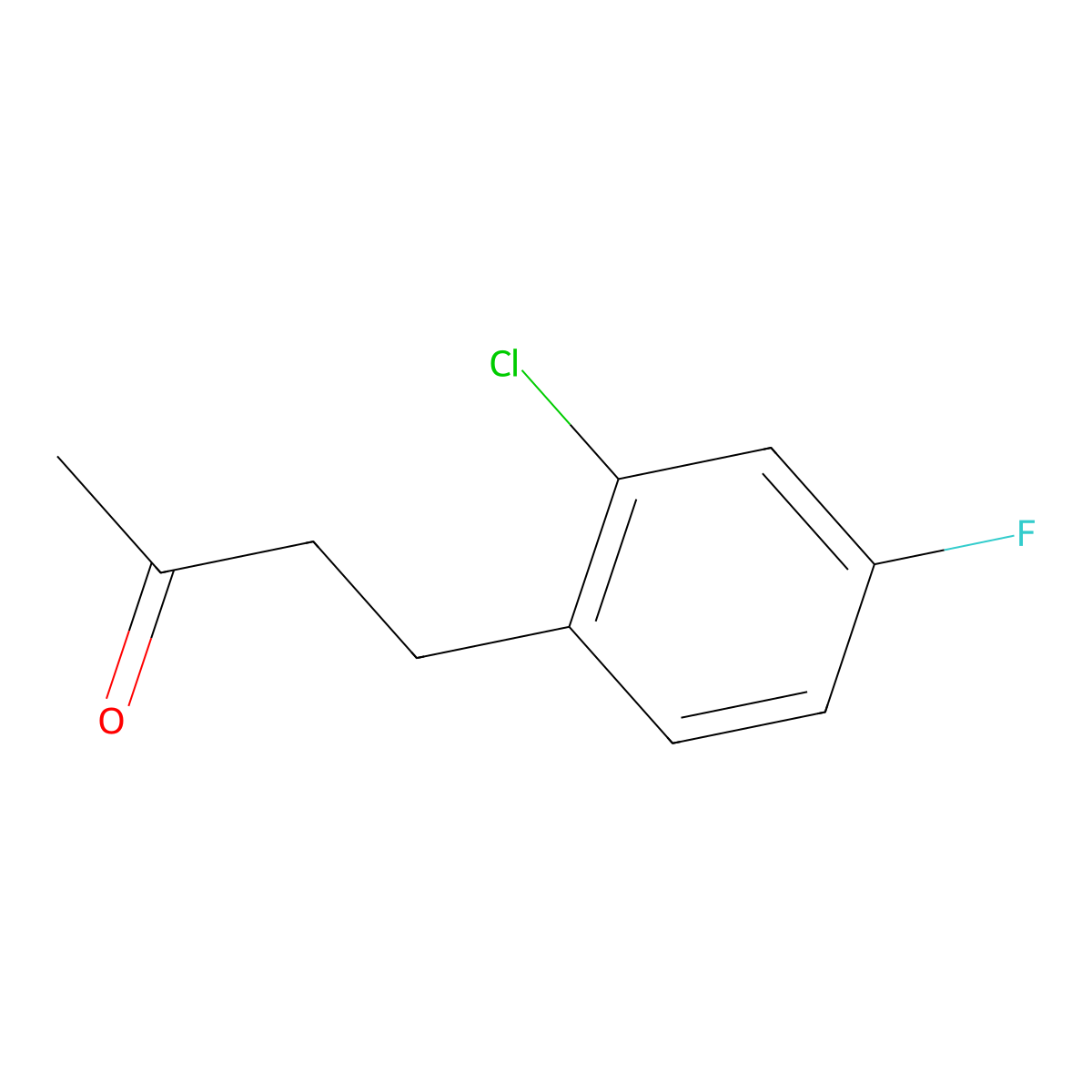 4-(2-Chloro-4-fluorophenyl)butan-2-one molecular structure, CAS 1099621-26-7