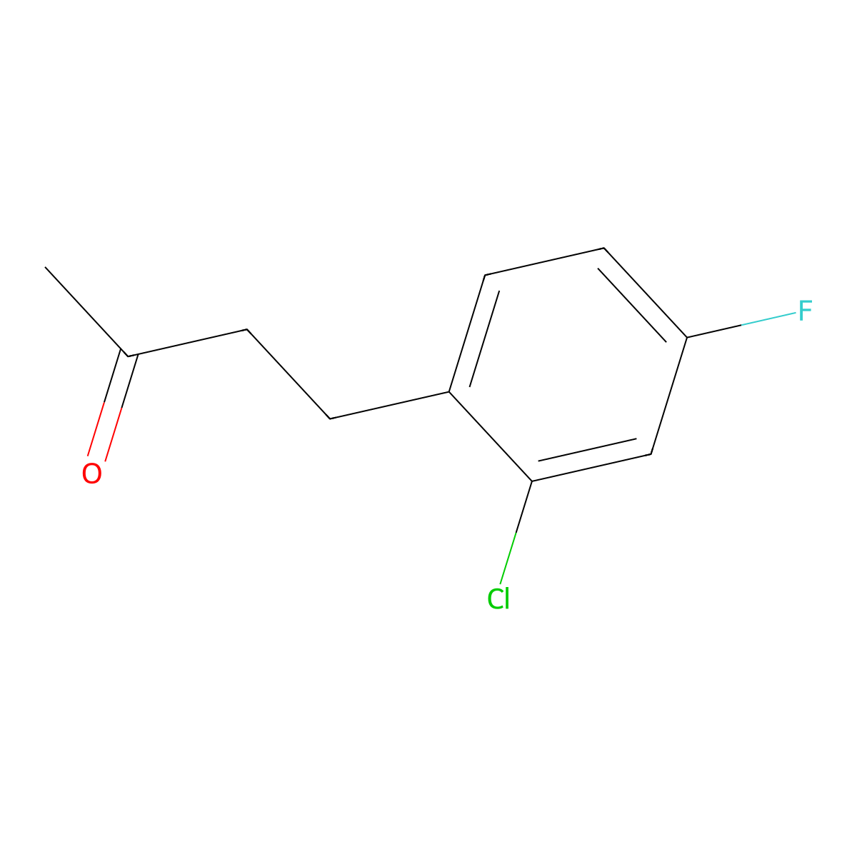 4-(2-Chloro-4-fluorophenyl)butan-2-one molecular structure, CAS 1099621-26-7