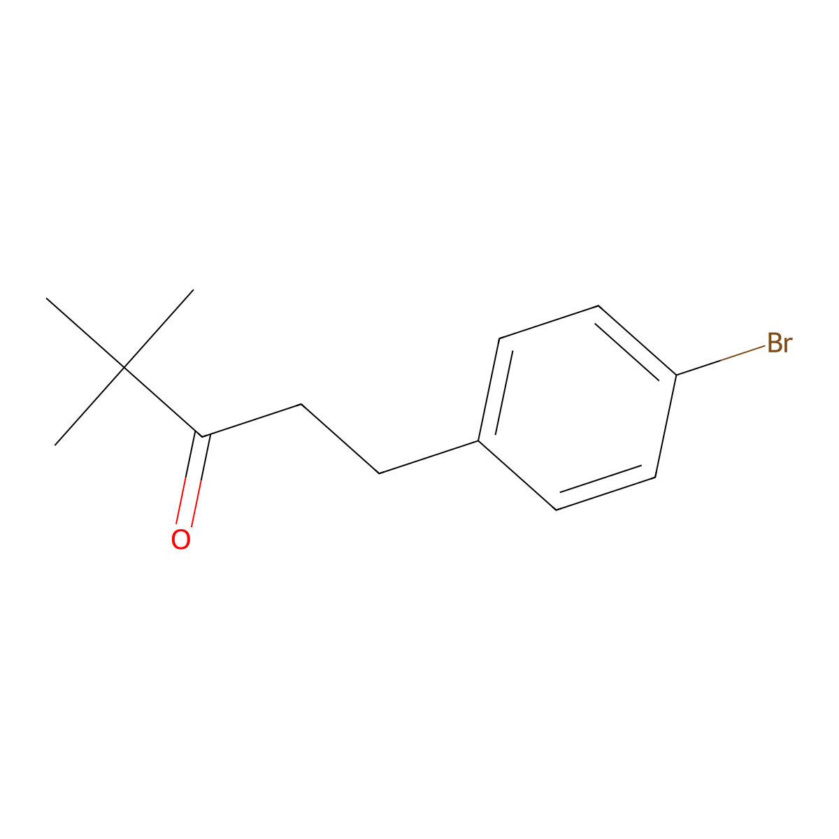 1-(4-Bromophenyl)-4,4-dimethylpentan-3-one molecular structure, CAS 1099621-38-1