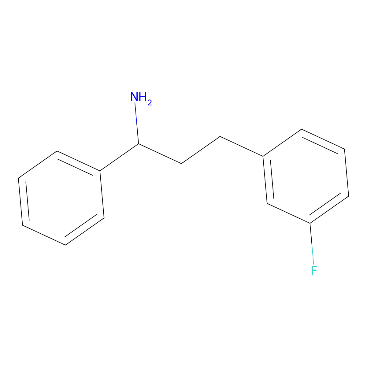 3-(3-Fluorophenyl)-1-phenylpropan-1-amine molecular structure, CAS 1099621-66-5