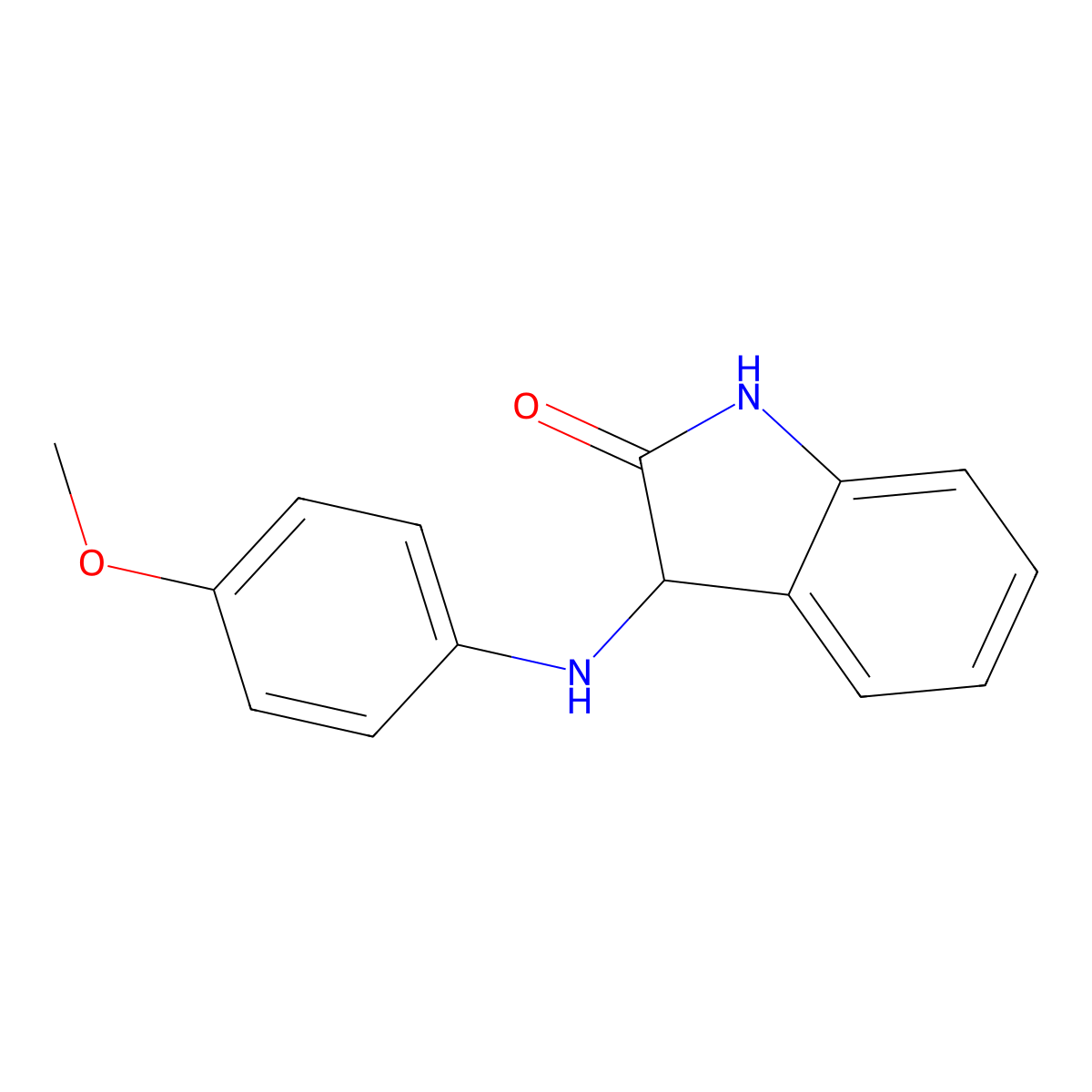 3-[(4-methoxyphenyl)amino]-1,3-dihydro-2H-indol-2-one molecular structure, CAS 1099622-05-5