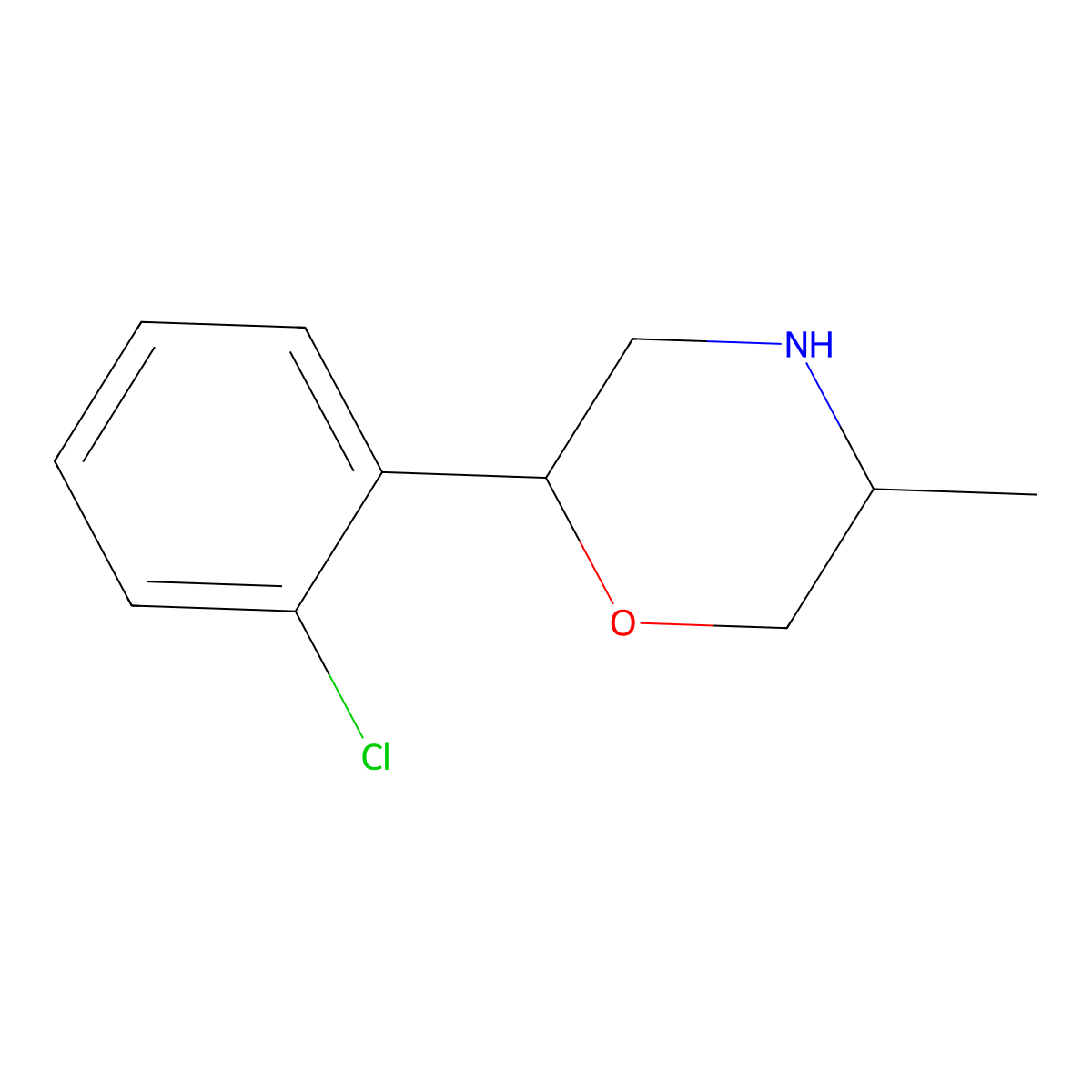 2-(2-Chlorophenyl)-5-methylmorpholine molecular structure, CAS 1099623-79-6
