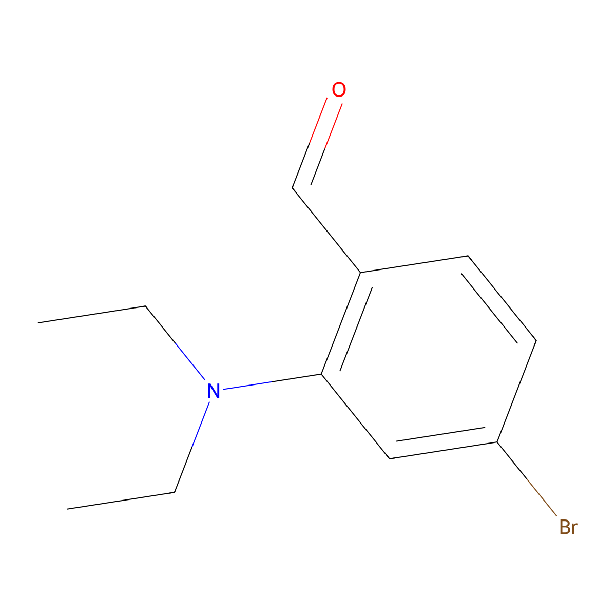 4-Bromo-2-(diethylamino)benzaldehyde molecular structure, CAS 1099629-82-9
