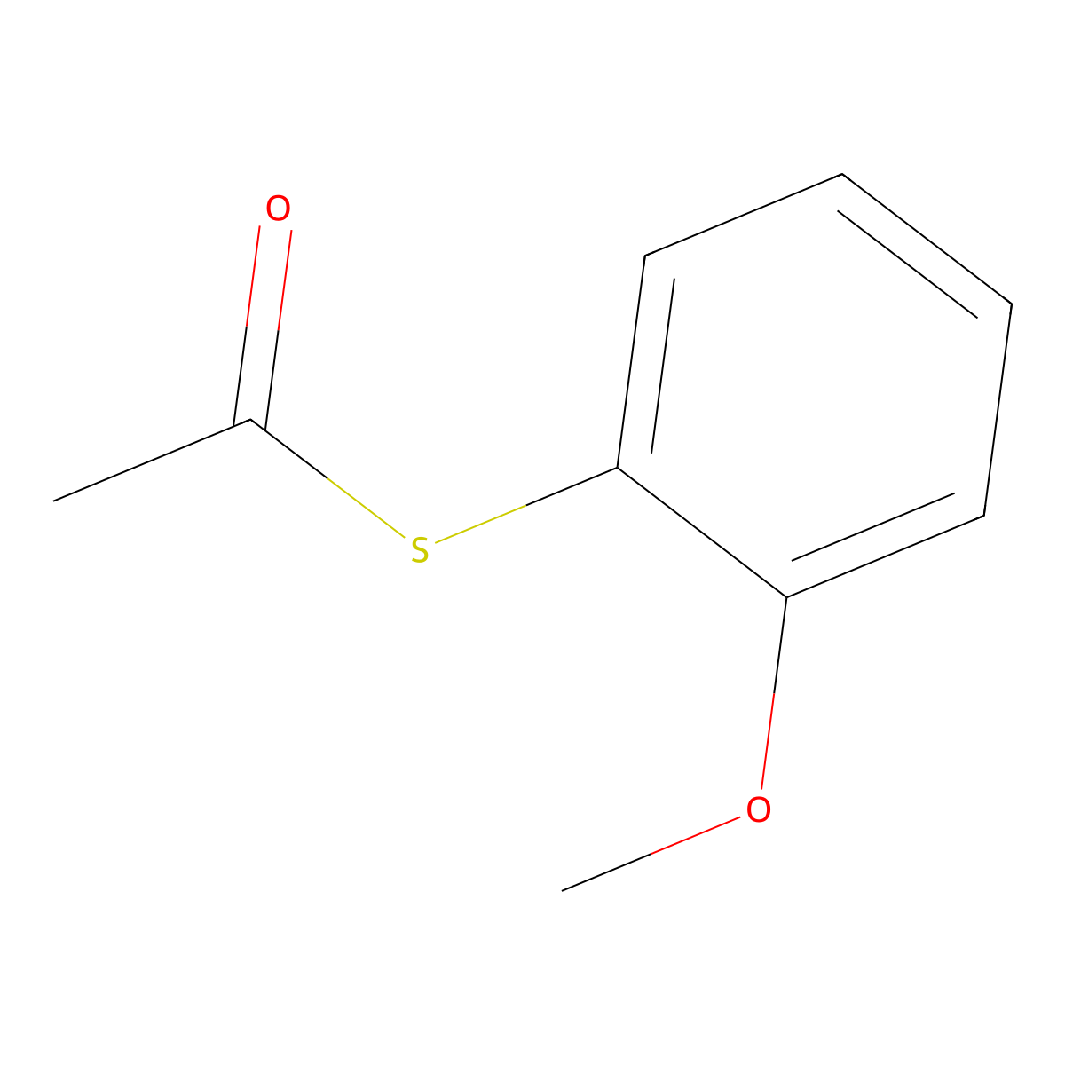 S-2-Methoxyphenylthioacetate molecular structure, CAS 109963-06-6
