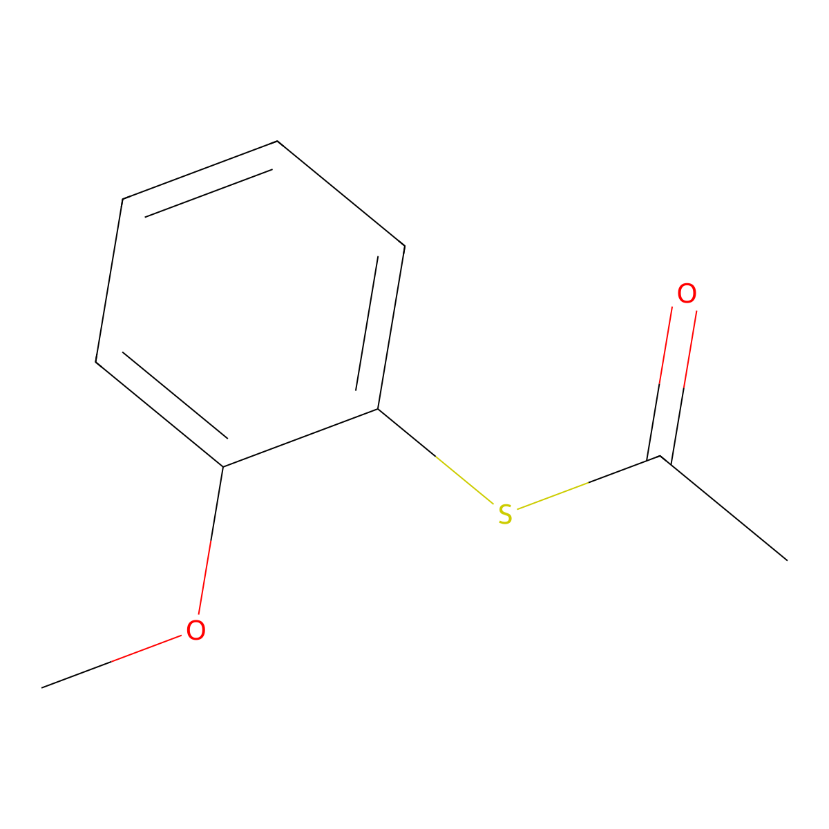 S-2-Methoxyphenylthioacetate molecular structure, CAS 109963-06-6