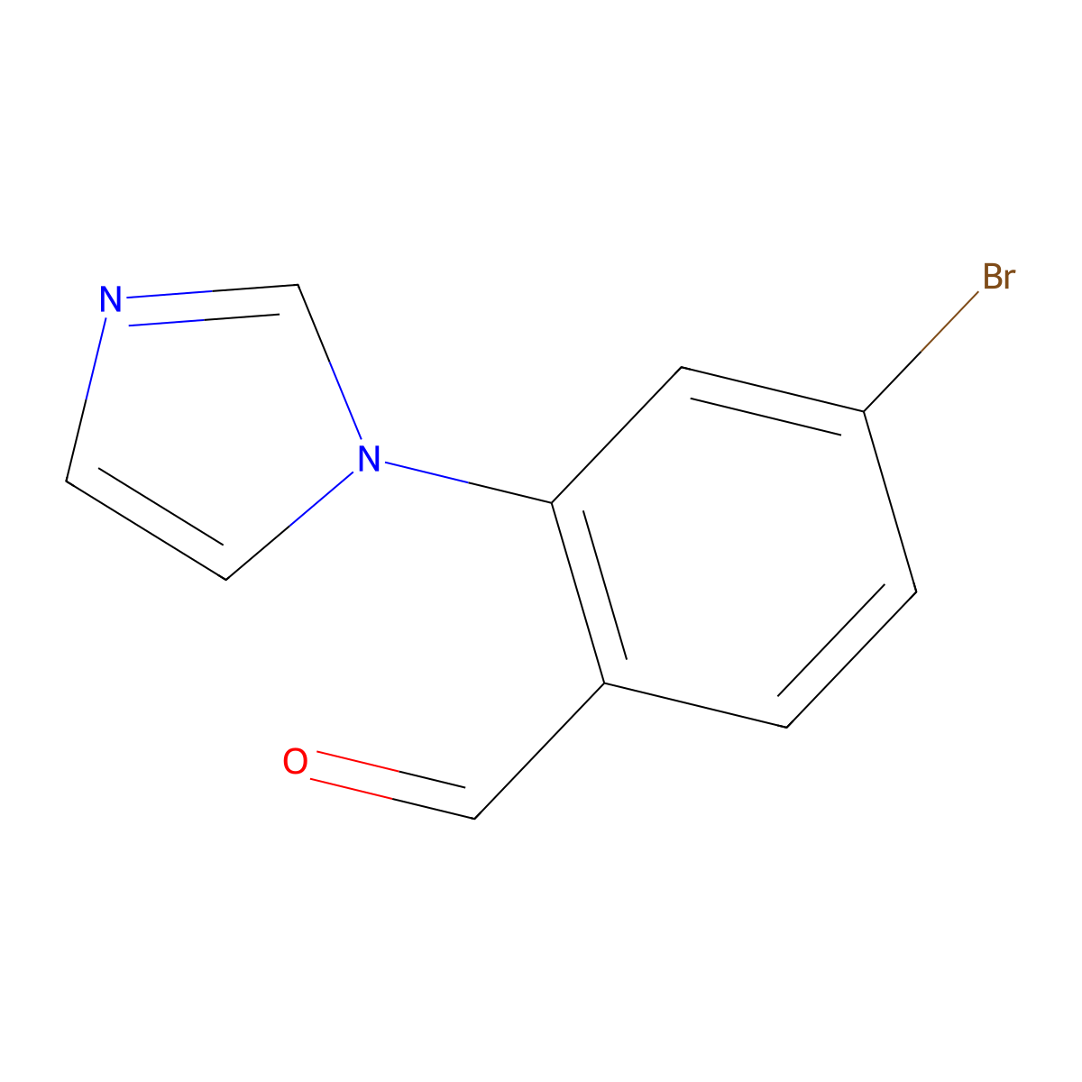 4-Bromo-2-(1H-imidazol-1-YL)benzaldehyde molecular structure, CAS 1099630-02-0