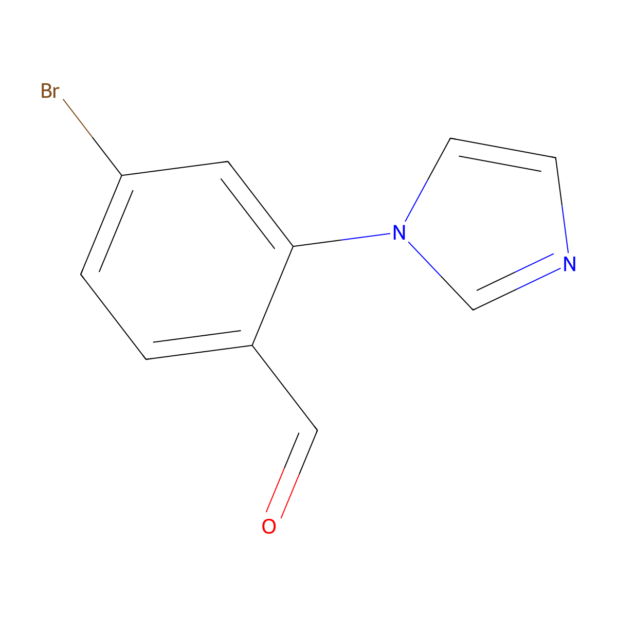 4-Bromo-2-(1H-imidazol-1-YL)benzaldehyde molecular structure, CAS 1099630-02-0