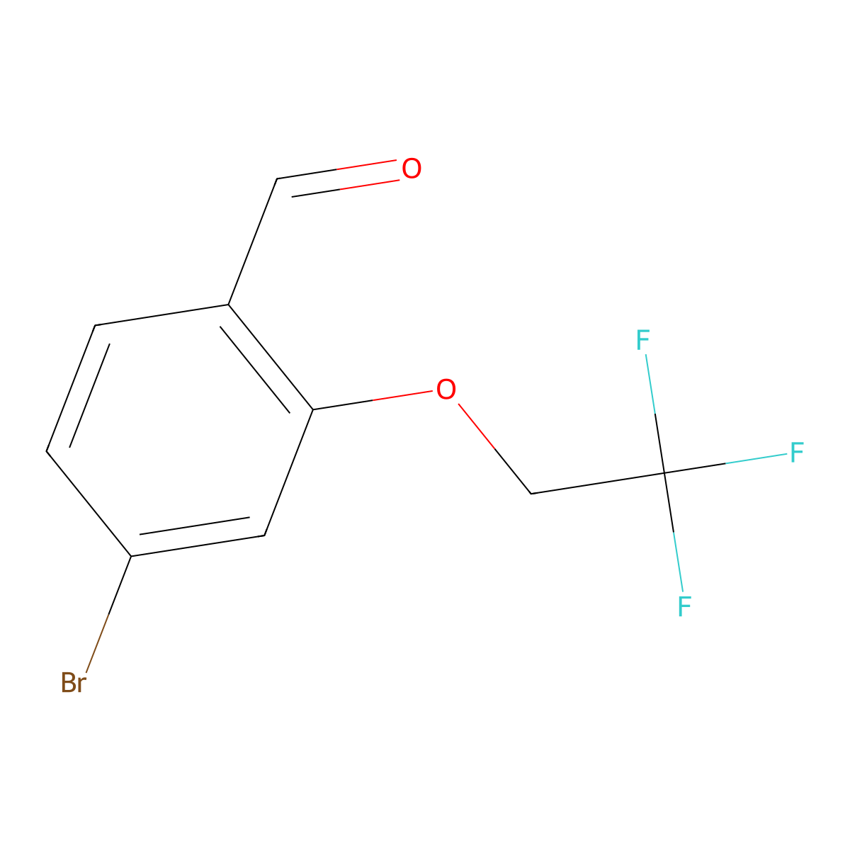 4-Bromo-2-(2,2,2-trifluoroethoxy)benzaldehyde molecular structure, CAS 1099630-09-7
