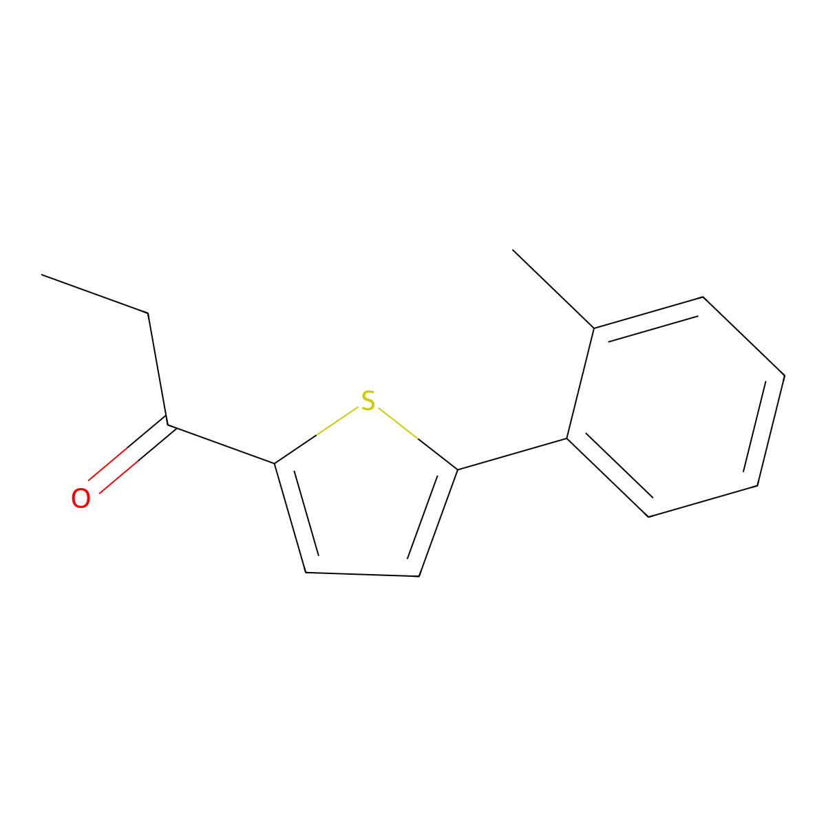 1-[5-(2-Methylphenyl)-2-thienyl]-1-propanone molecular structure, CAS 1099631-84-1