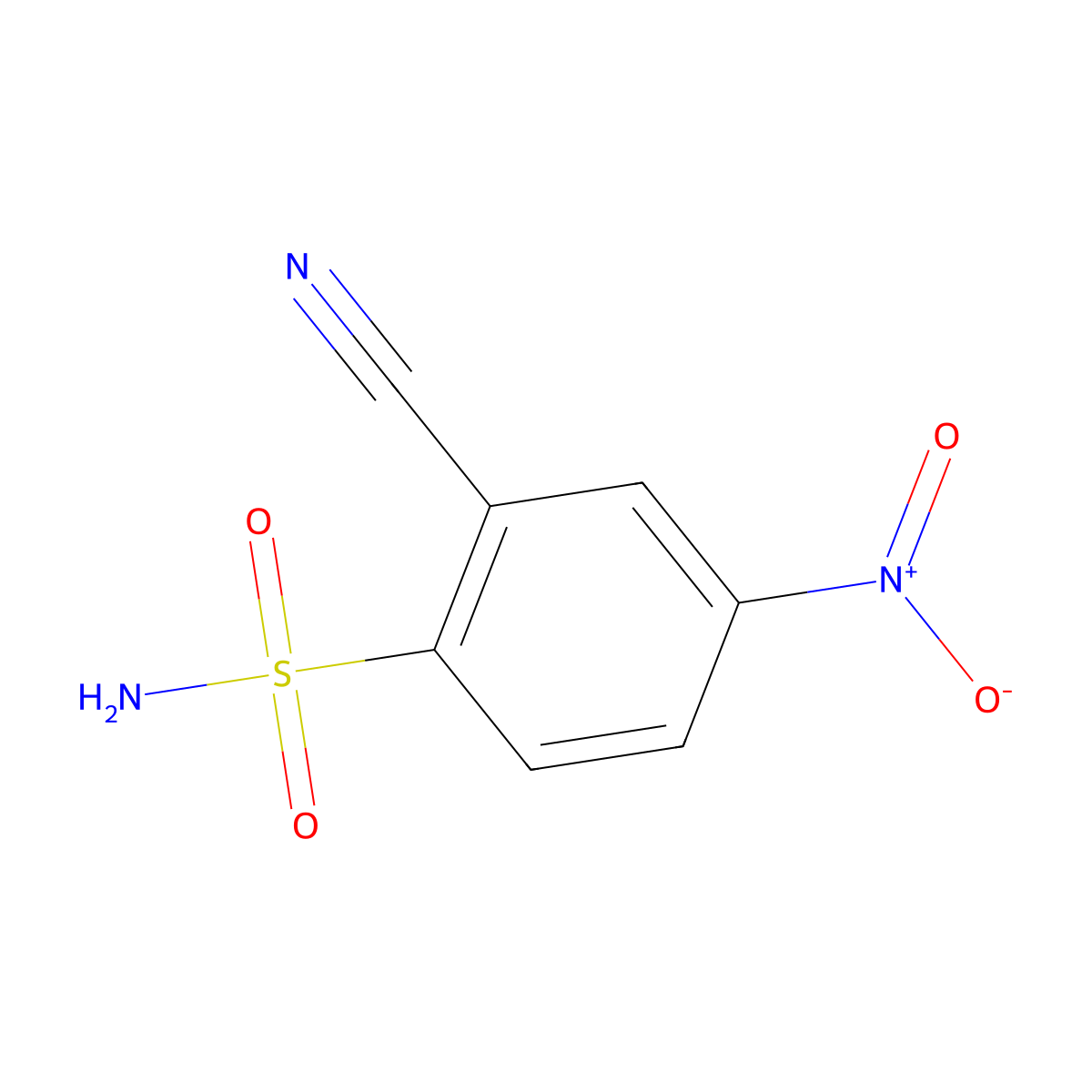 2-Cyano-4-nitrobenzene-1-sulfonamide molecular structure, CAS 1099632-48-0