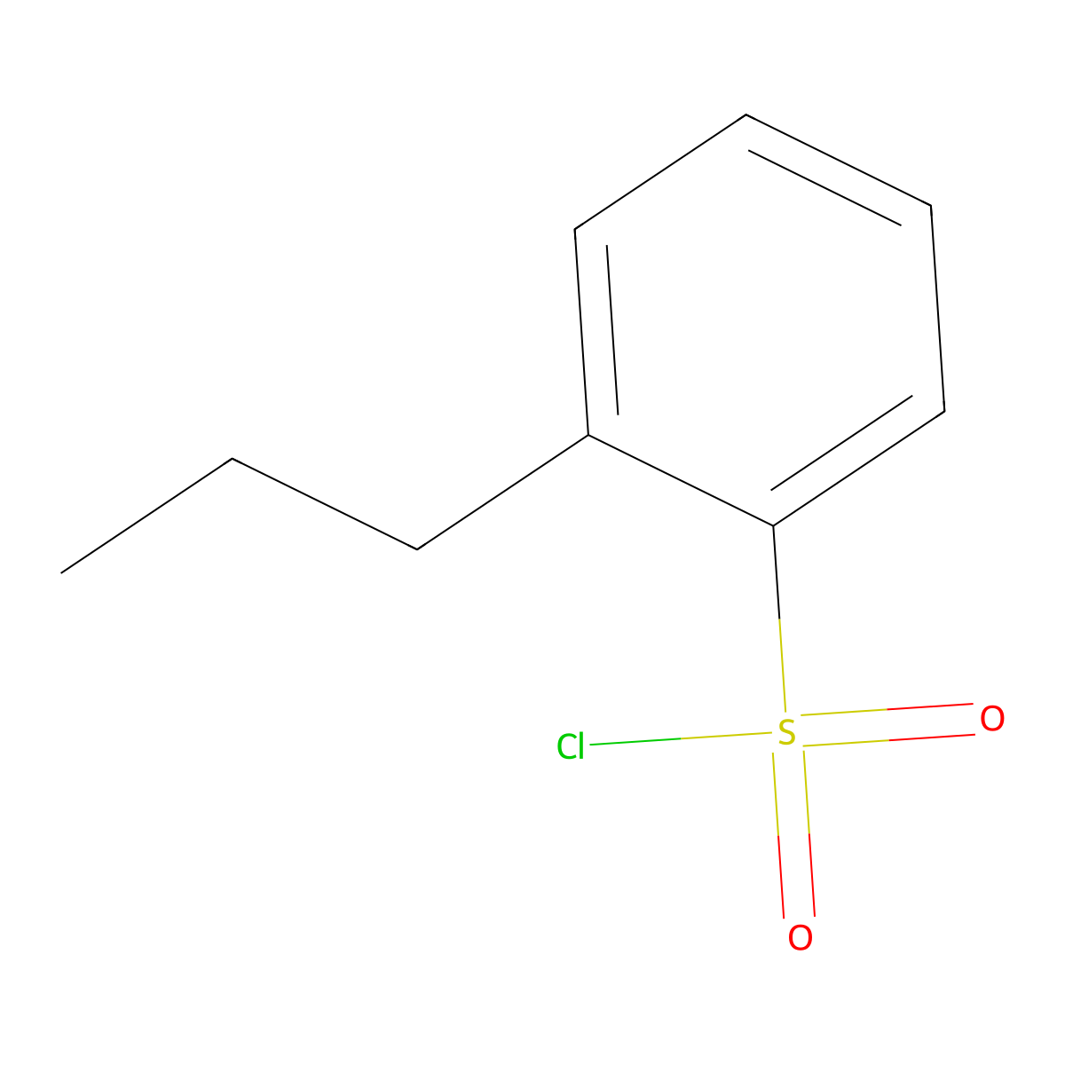 2-Propylbenzene-1-sulfonyl chloride molecular structure, CAS 1099632-53-7