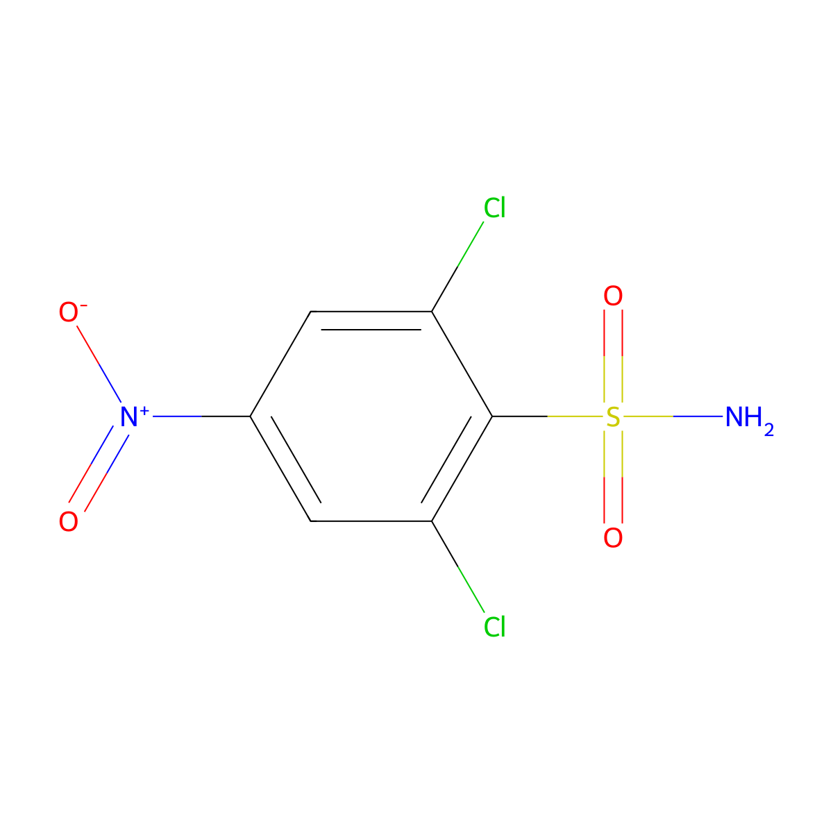 2,6-Dichloro-4-nitrobenzene-1-sulfonamide molecular structure, CAS 1099632-54-8