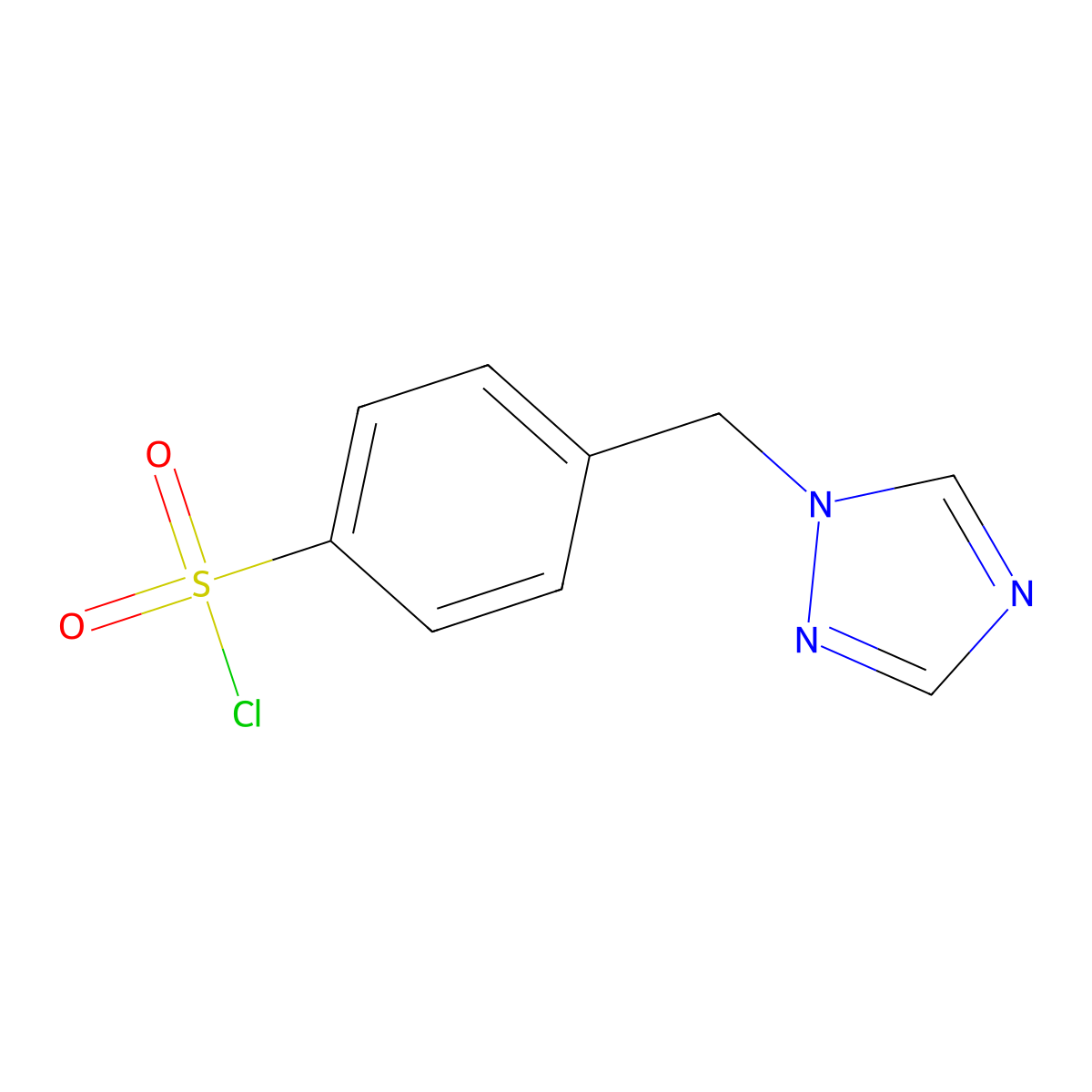 4-((1H-1,2,4-Triazol-1-yl)methyl)benzenesulfonyl chloride molecular structure, CAS 1099632-55-9