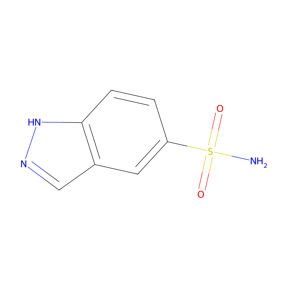 1H-indazole-5-sulfonamide molecular structure, CAS 1099632-58-2