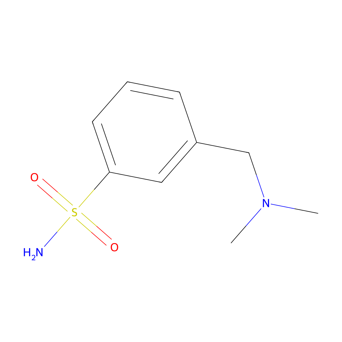 3-[(Dimethylamino)methyl]benzene-1-sulfonamide molecular structure, CAS 1099632-79-7
