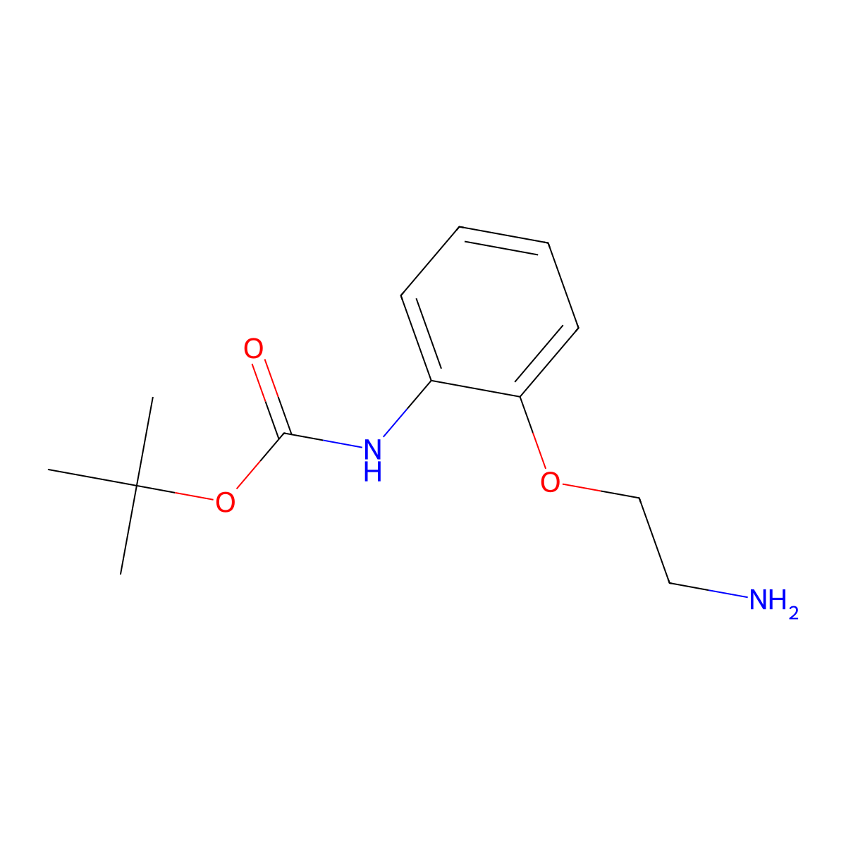 tert-Butyl (2-(2-aminoethoxy)phenyl)carbamate molecular structure, CAS 1099632-95-7