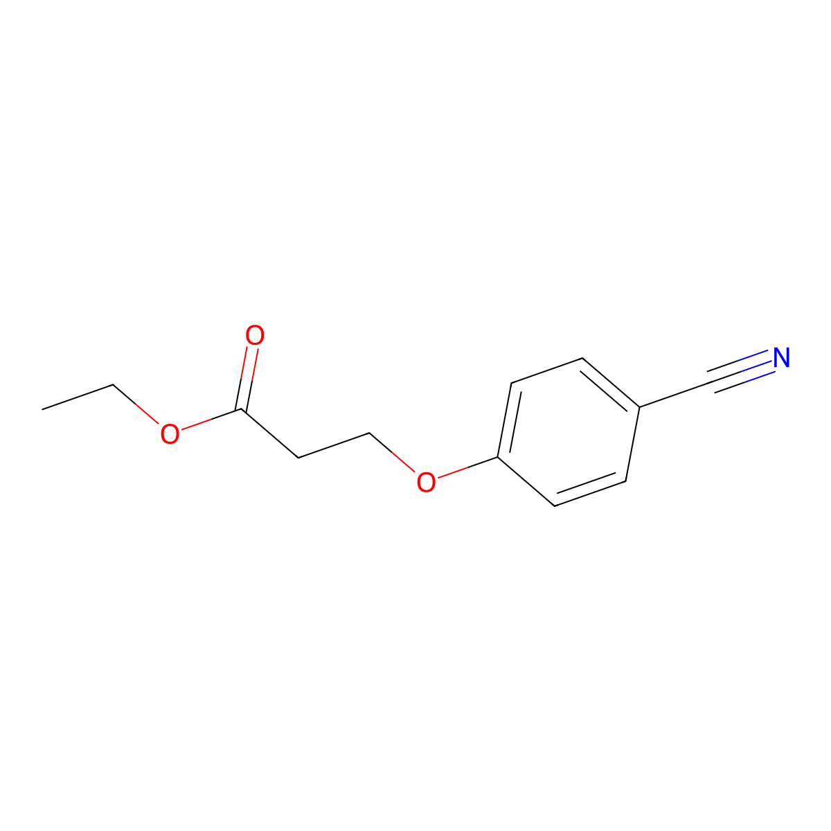 Ethyl 3-(4-cyanophenoxy)propanoate molecular structure, CAS 1099636-15-3
