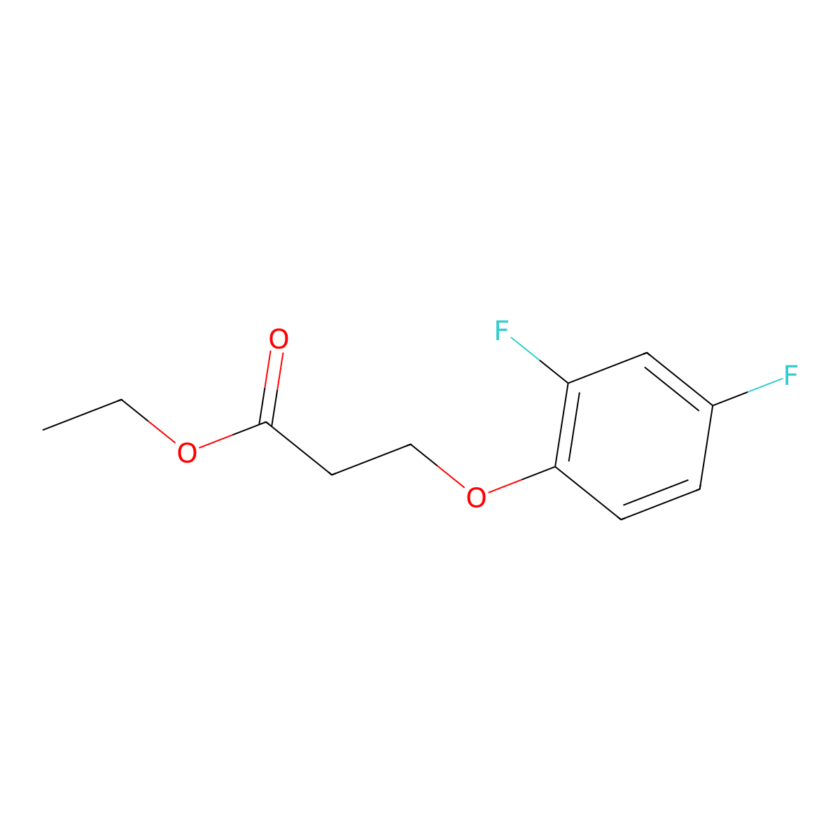 Ethyl 3-(2,4-difluorophenoxy)propanoate molecular structure, CAS 1099636-27-7