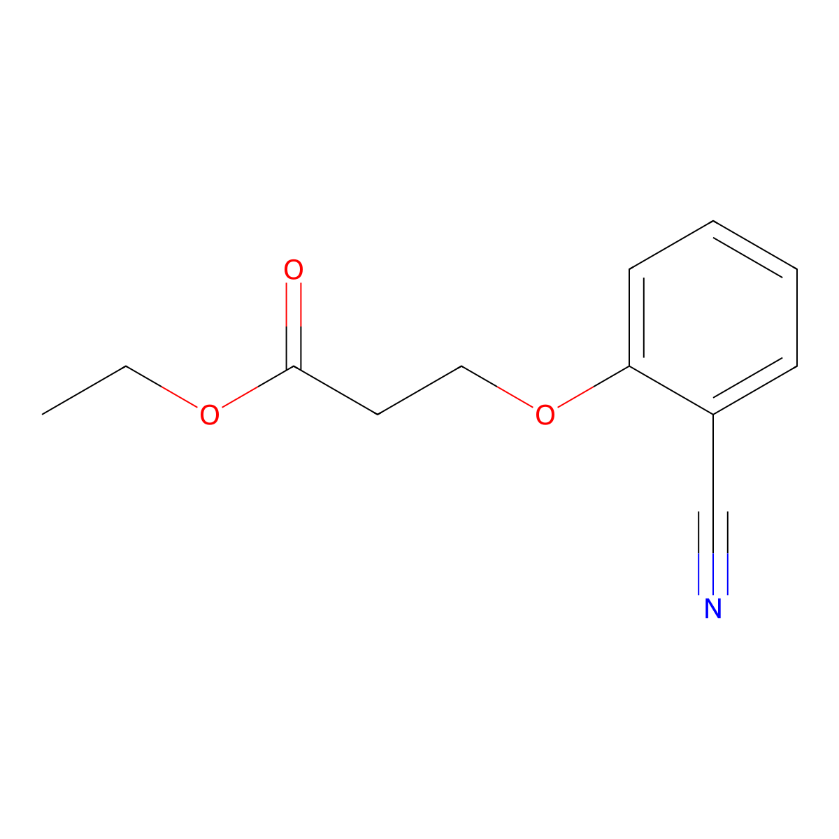 Ethyl 3-(2-cyanophenoxy)propanoate molecular structure, CAS 1099636-32-4
