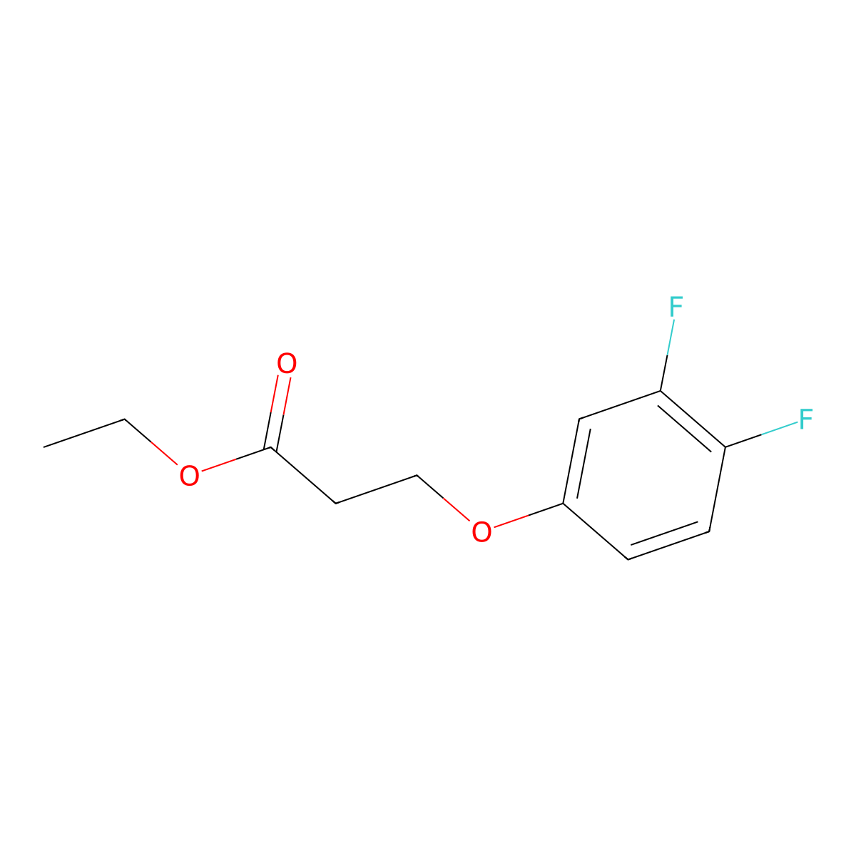 Ethyl 3-(3,4-difluoro-phenoxy)propanoate molecular structure, CAS 1099636-88-0