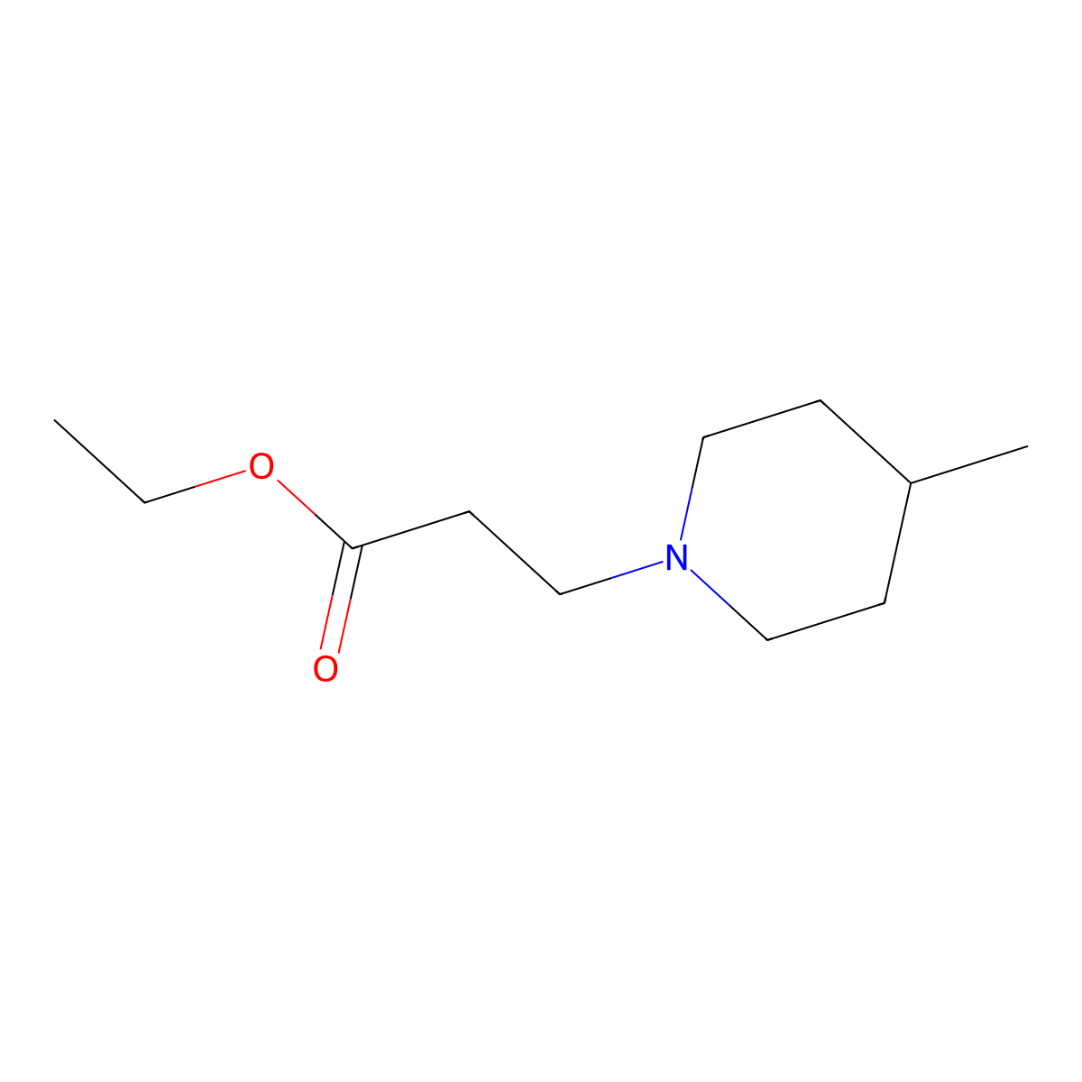 Ethyl 3-(4-methylpiperidin-1-yl)propanoate molecular structure, CAS 1099640-13-7