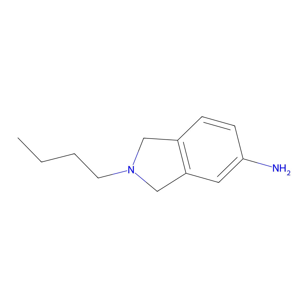 2-butyl-2,3-dihydro-1H-isoindol-5-amine molecular structure, CAS 1099643-57-8