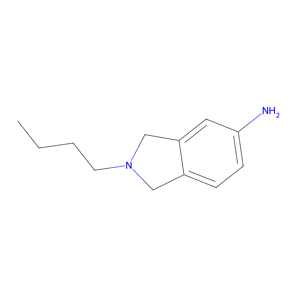 2-butyl-2,3-dihydro-1H-isoindol-5-amine molecular structure, CAS 1099643-57-8