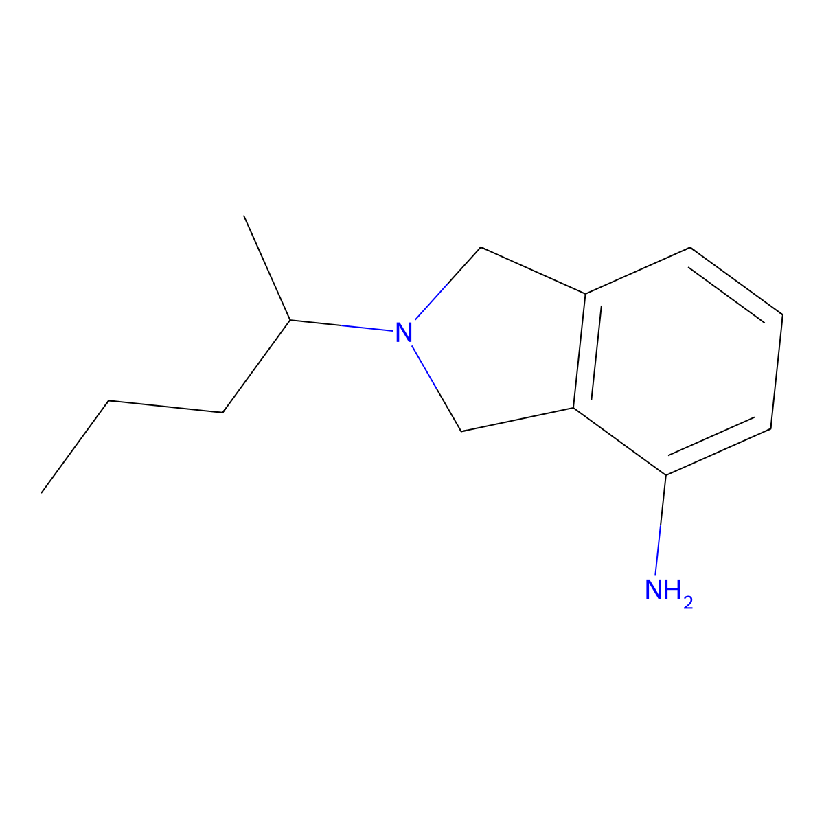 2-(pentan-2-yl)-2,3-dihydro-1H-isoindol-4-amine molecular structure, CAS 1099643-86-3