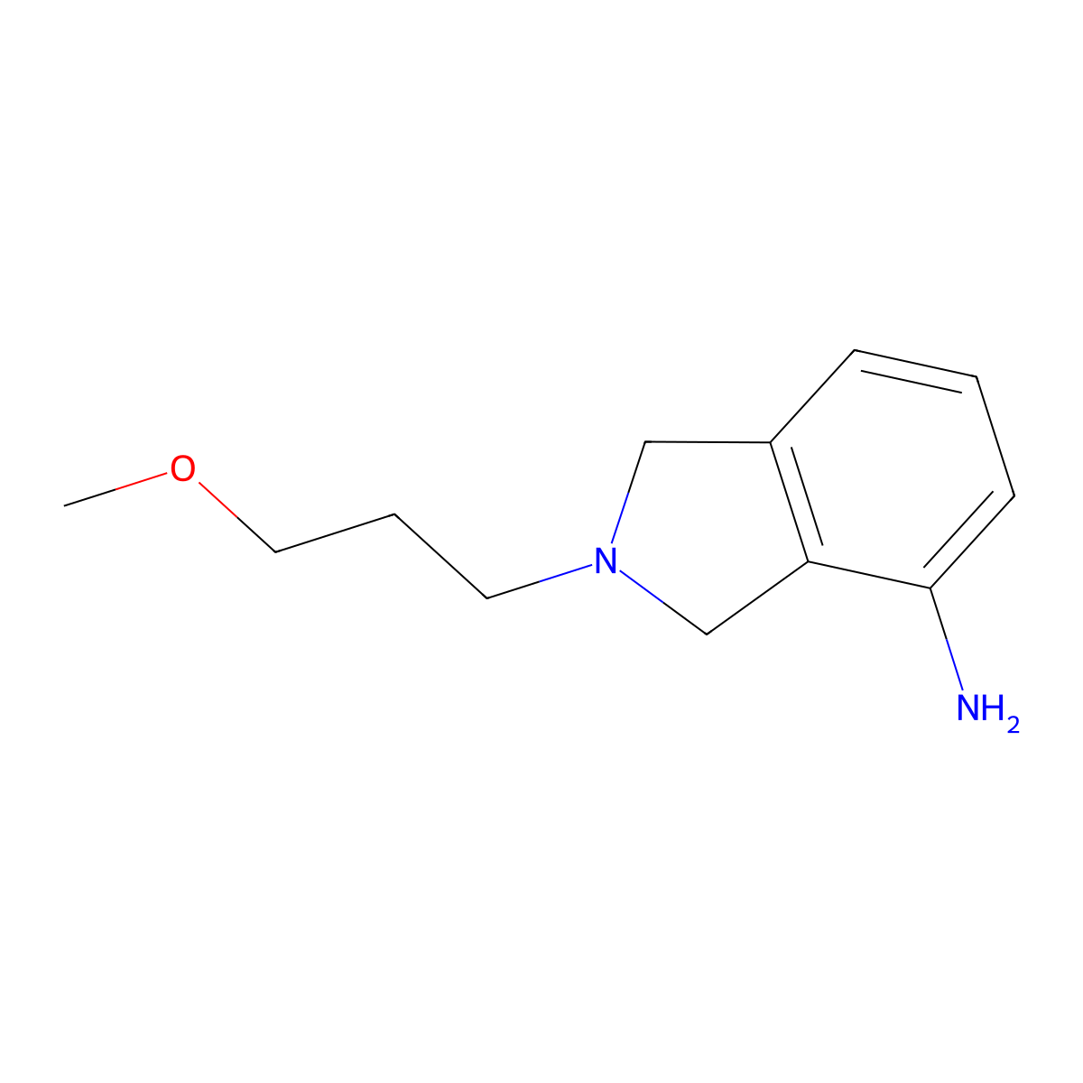 2-(3-methoxypropyl)-2,3-dihydro-1H-isoindol-4-amine molecular structure, CAS 1099644-34-4