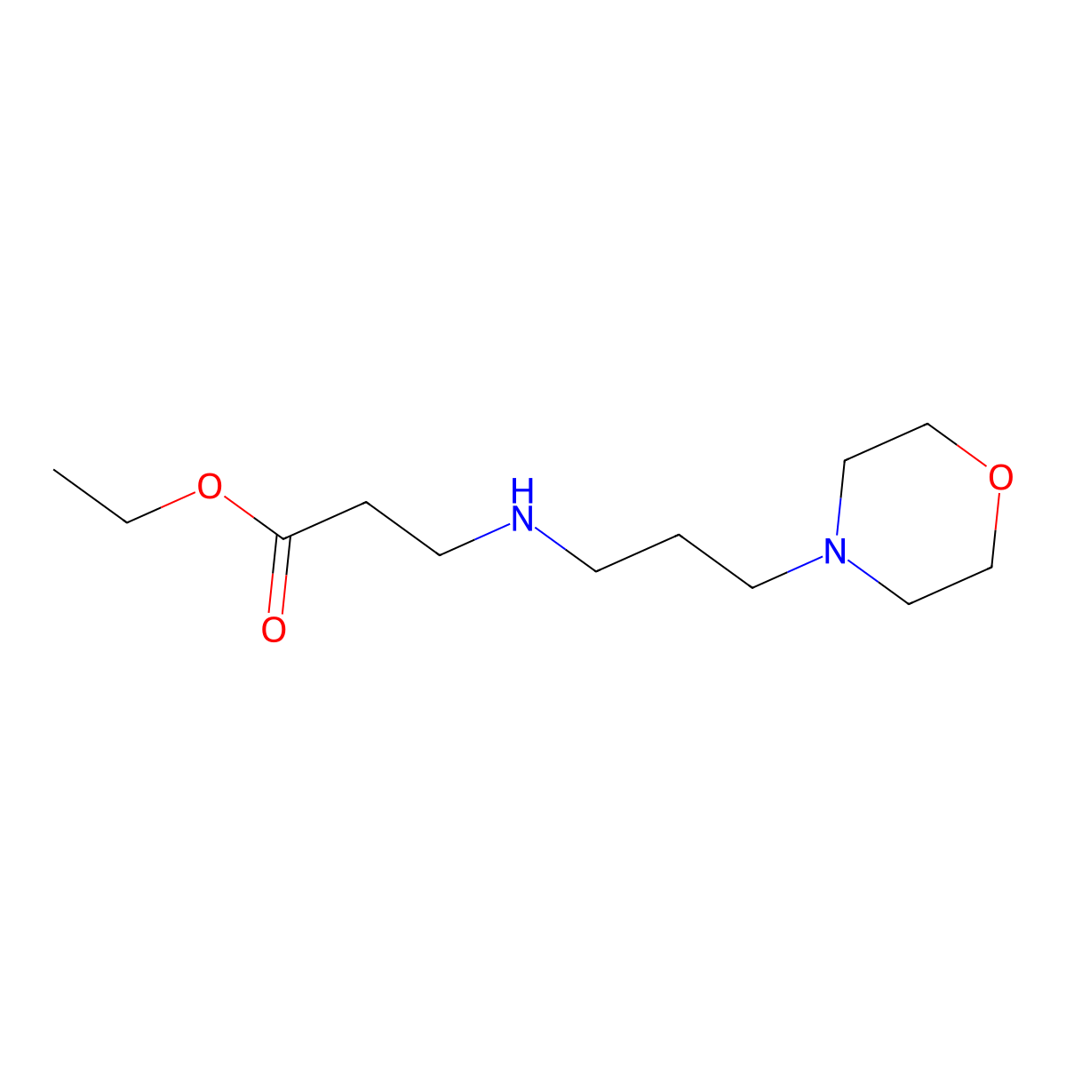 Ethyl 3-{[3-(morpholin-4-yl)propyl]amino}propanoate molecular structure, CAS 1099649-48-5