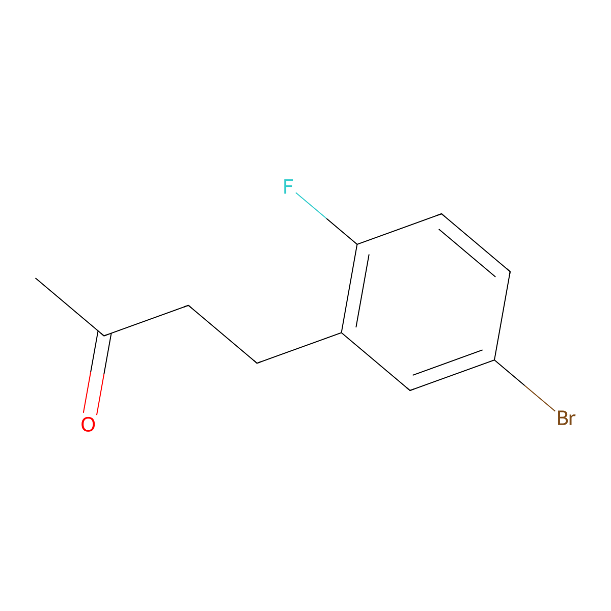 4-(5-Bromo-2-fluorophenyl)butan-2-one molecular structure, CAS 1099653-16-3