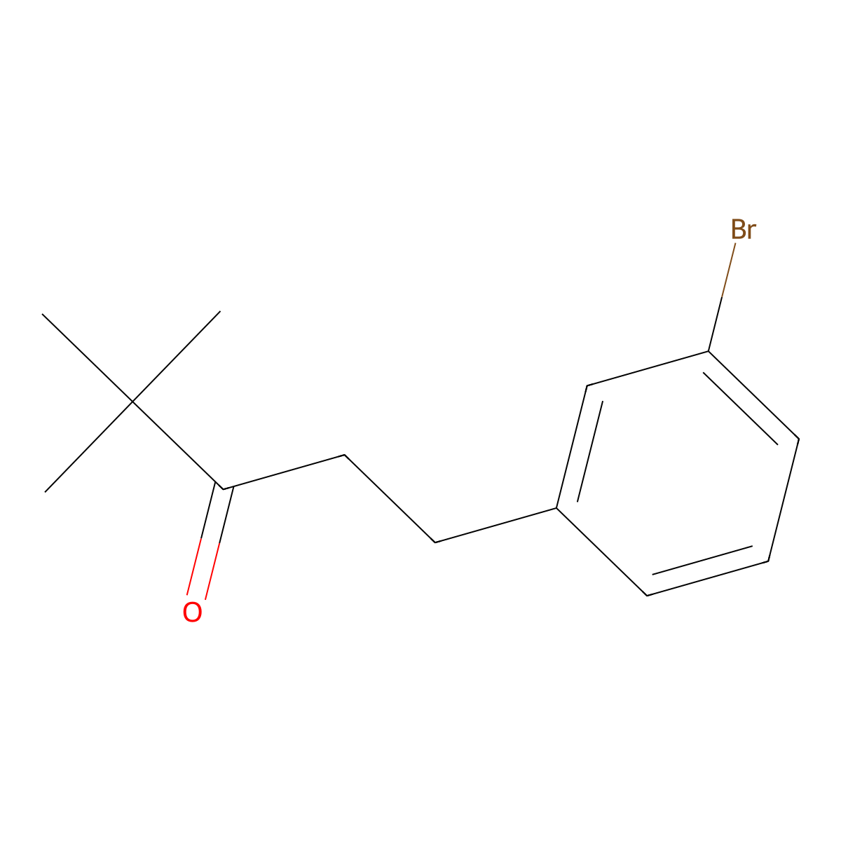 1-(3-Bromophenyl)-4,4-dimethylpentan-3-one molecular structure, CAS 1099653-33-4