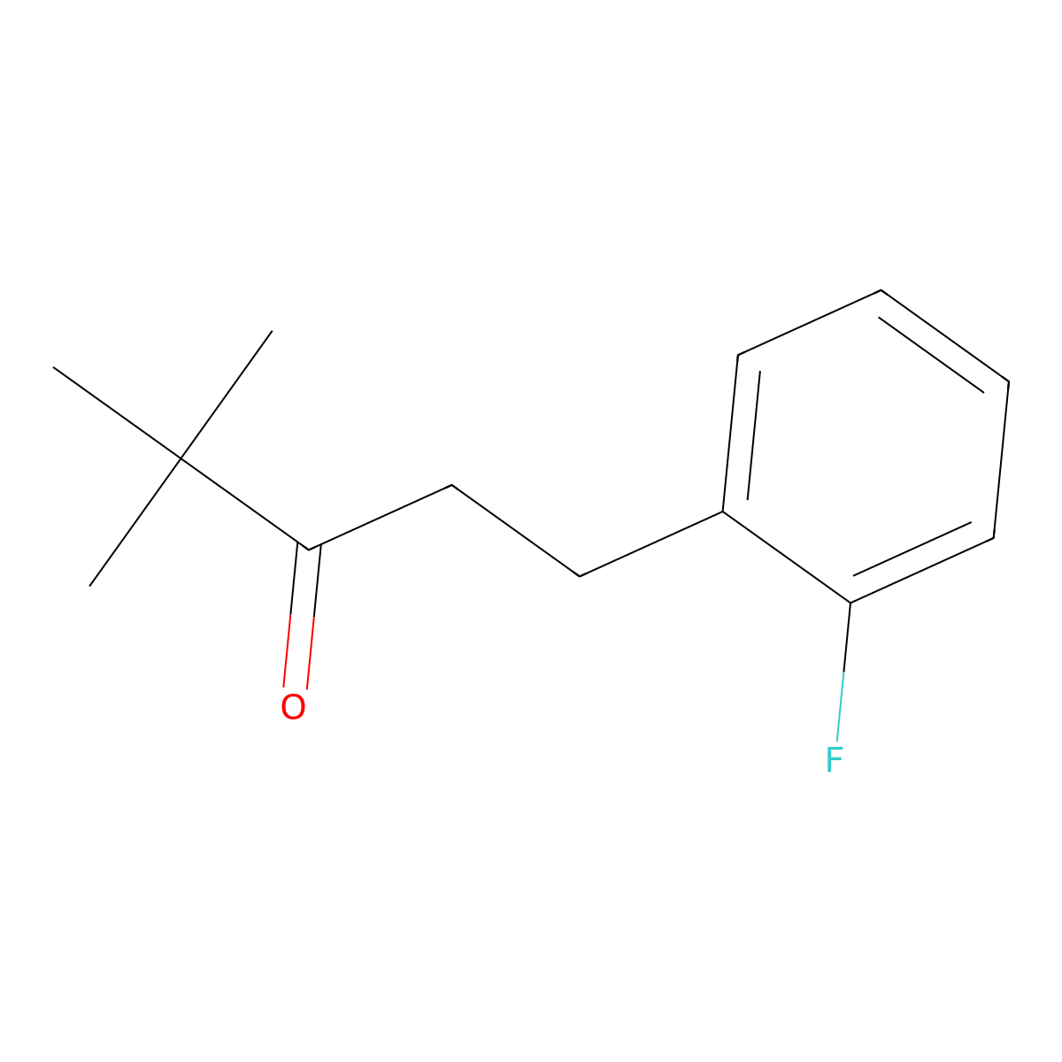 1-(2-Fluorophenyl)-4,4-dimethylpentan-3-one molecular structure, CAS 1099653-49-2