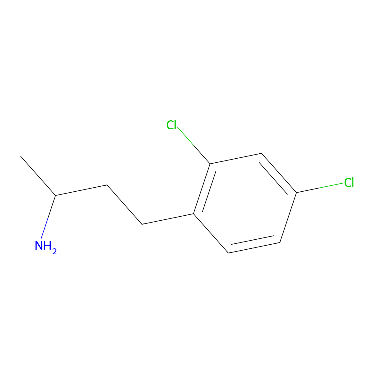 4-(2,4-Dichlorophenyl)butan-2-amine molecular structure, CAS 1099653-96-9